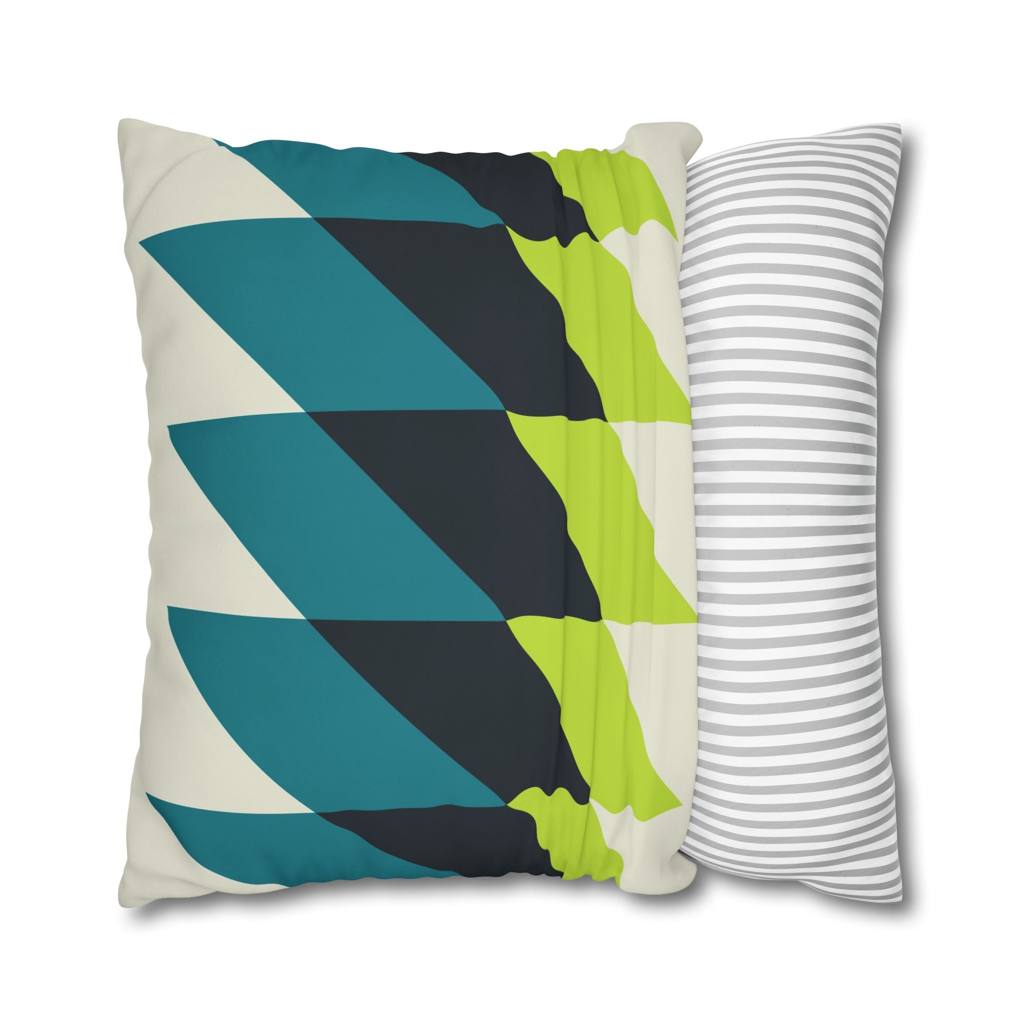 Geometric Teal Pillowcase - Modern Decor