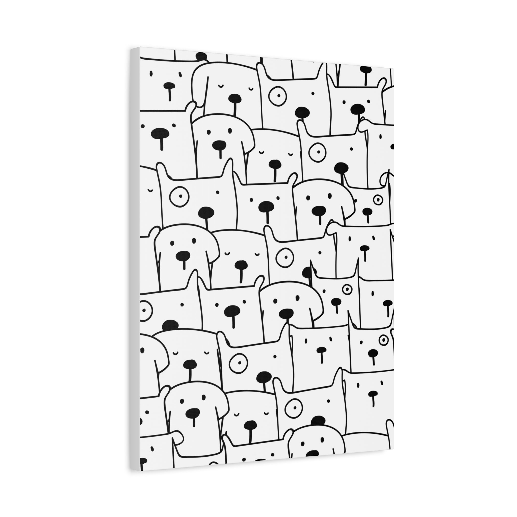 Cute Puppy Canvas Art - Dog Pattern