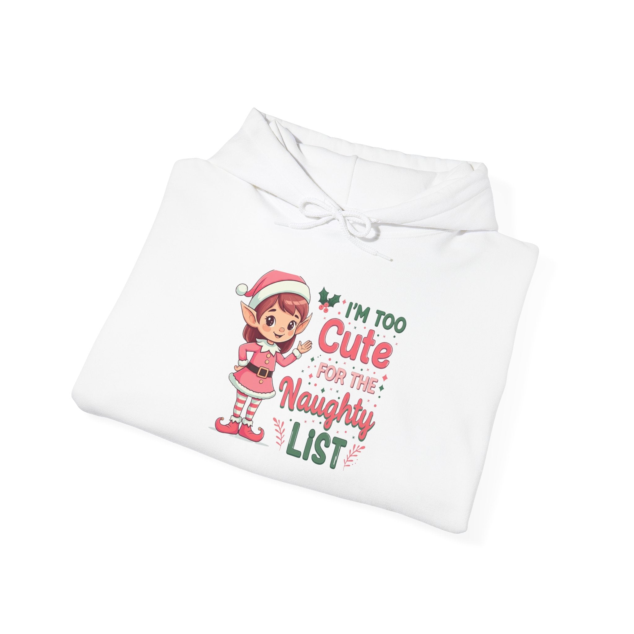 Too Cute Elf Girl Christmas Hoodie