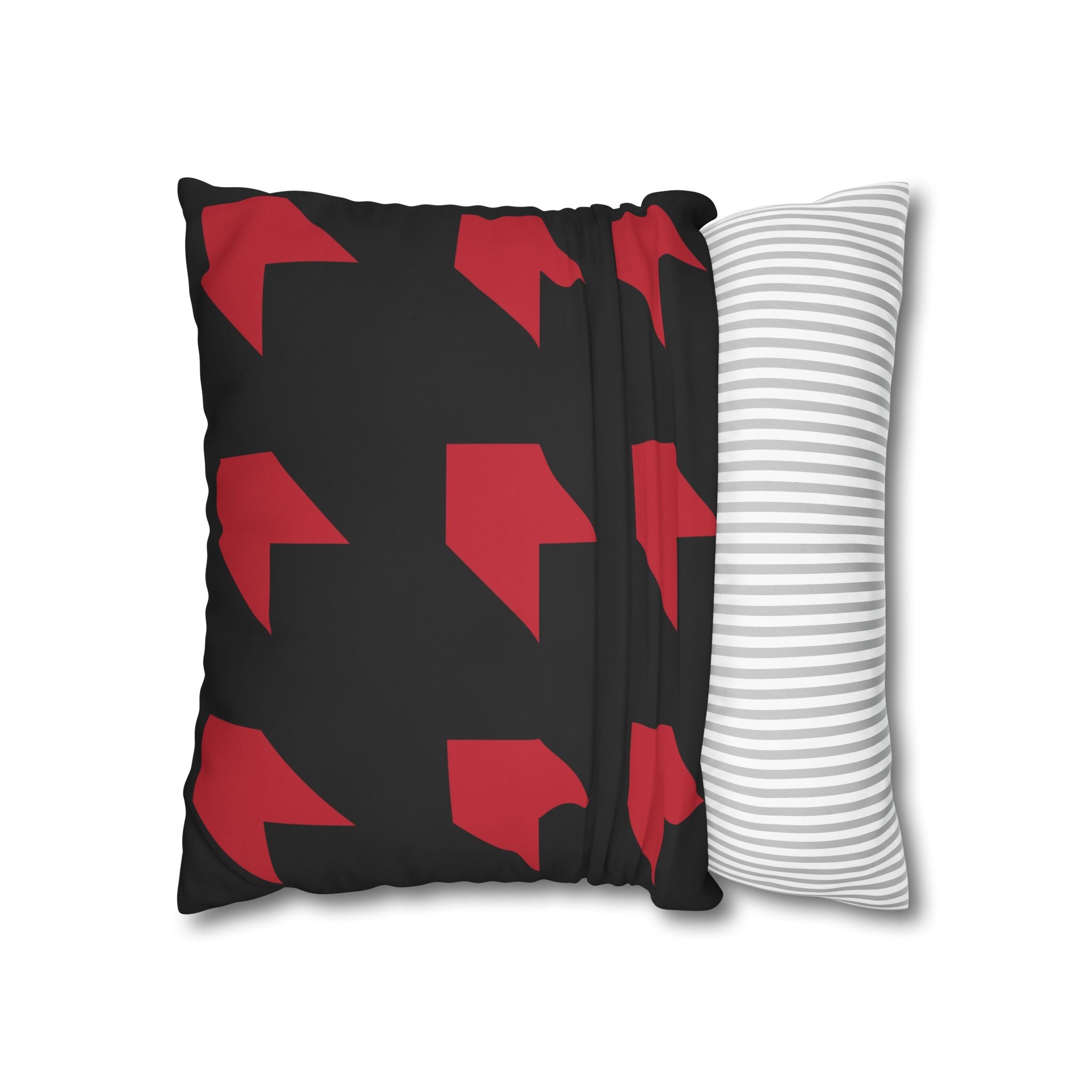 Geometric Arrow Red Pillowcase