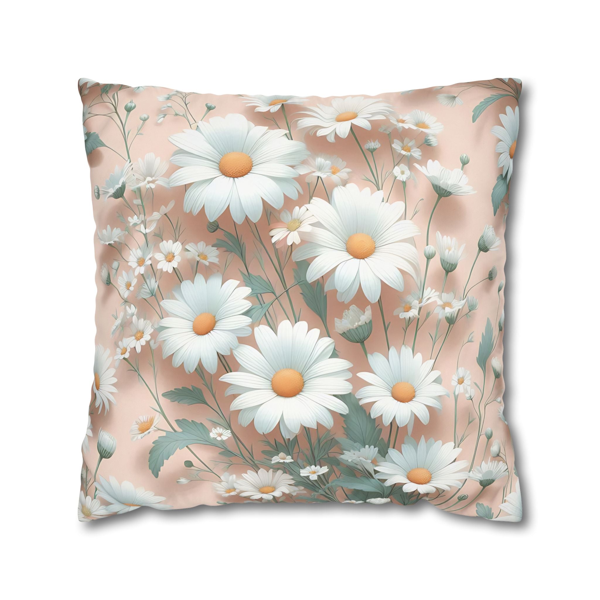 Peach Daisy Pillowcase - Floral Bedding