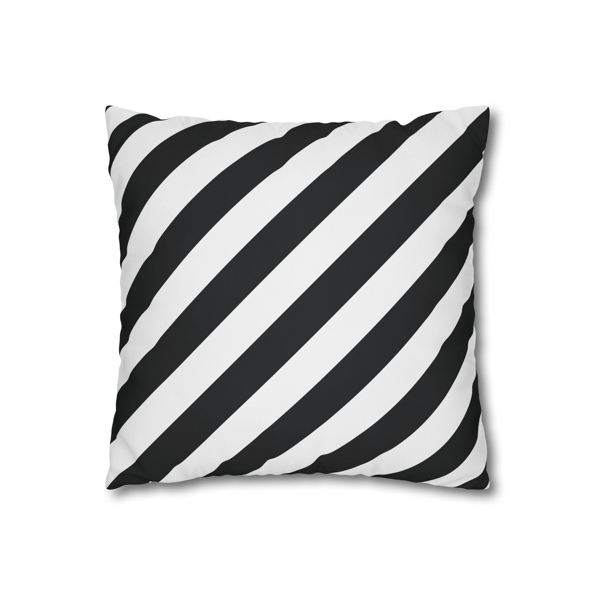 Geometric Stripe Pillowcase - Black & White