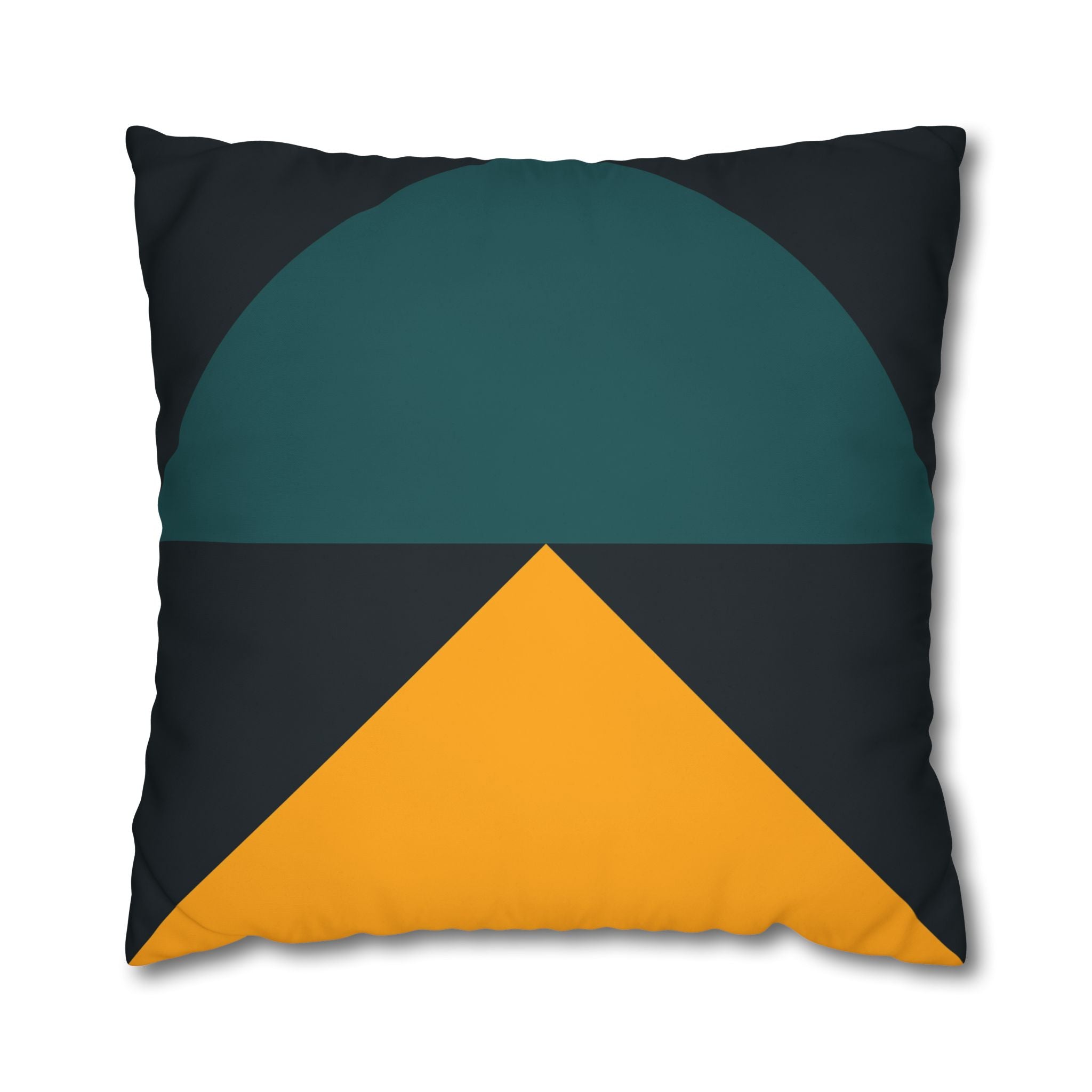 Geometric Teal & Gold Peak Pillowcase