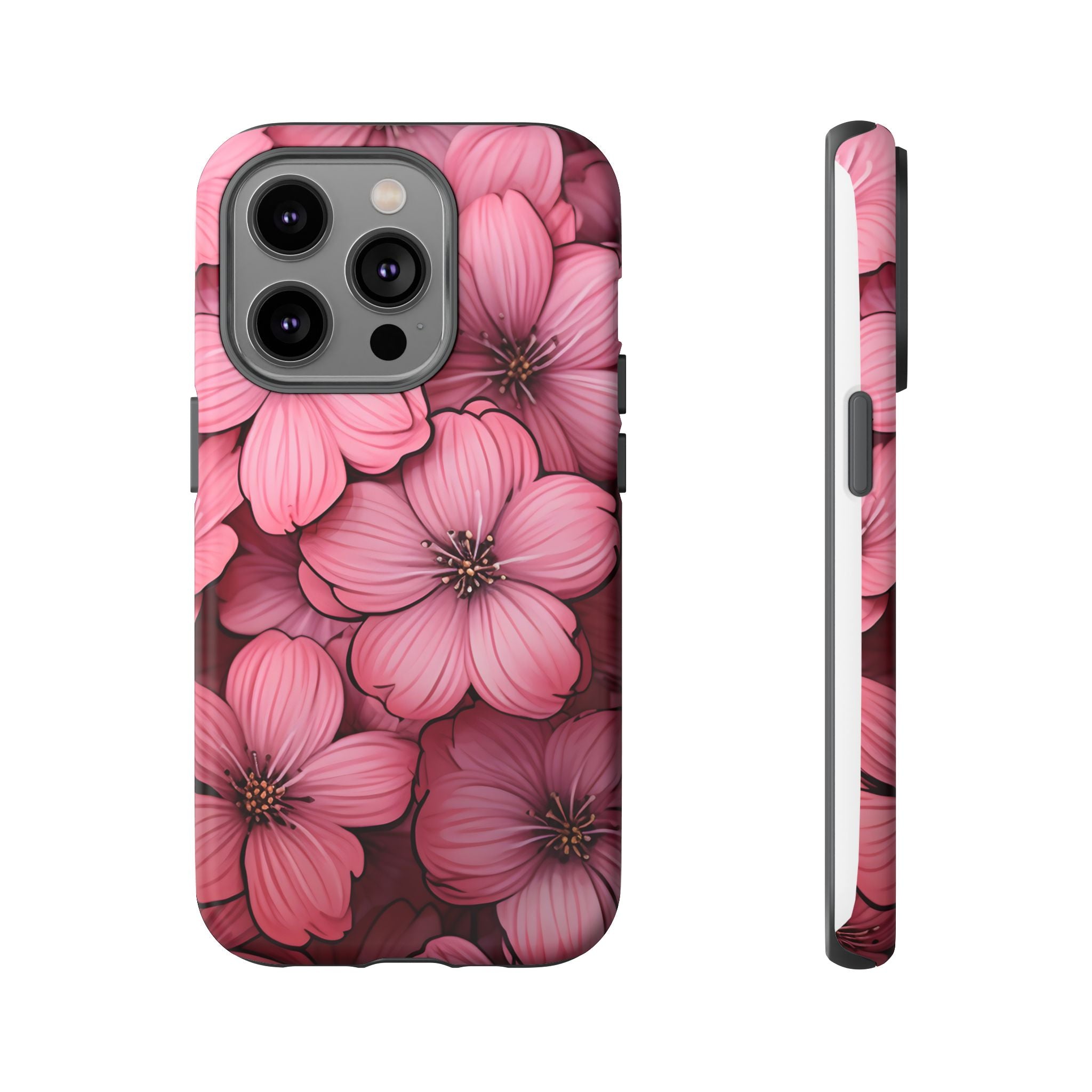 Pink Blossom Hexagon iPhone Case - Rugged