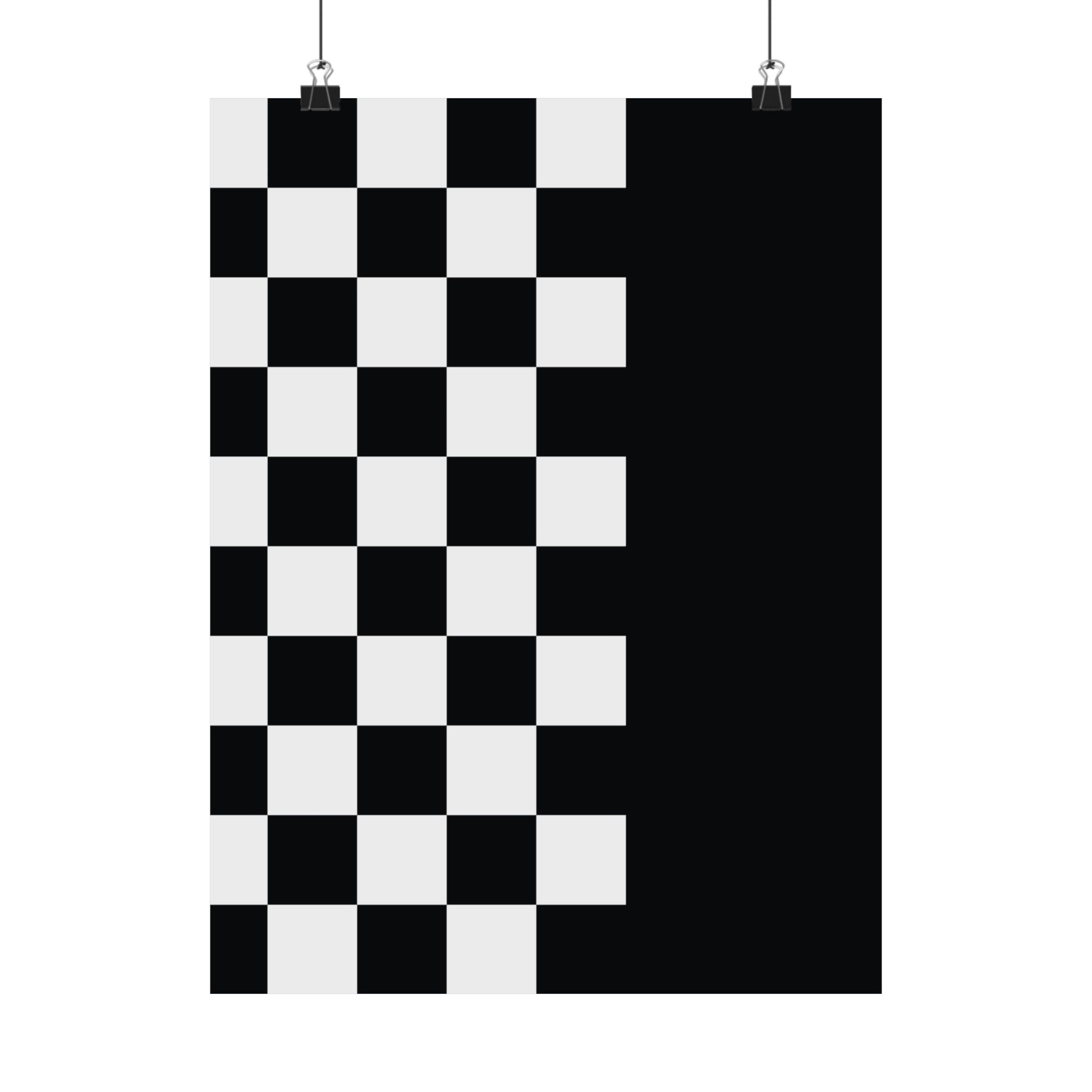 Checkerboard Minimalist Art Poster