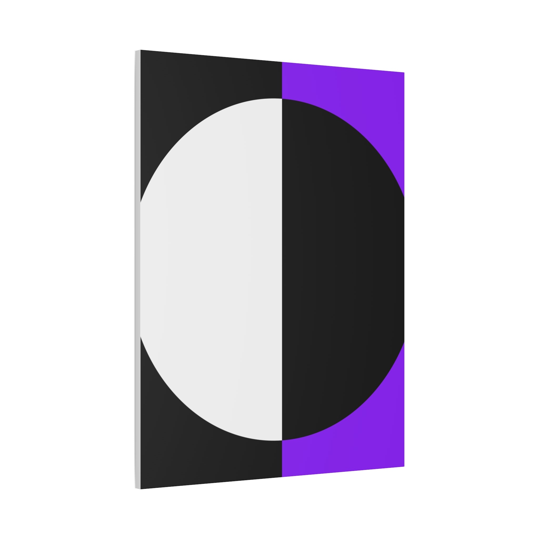 Abstract Purple & Black Circle Canvas Art