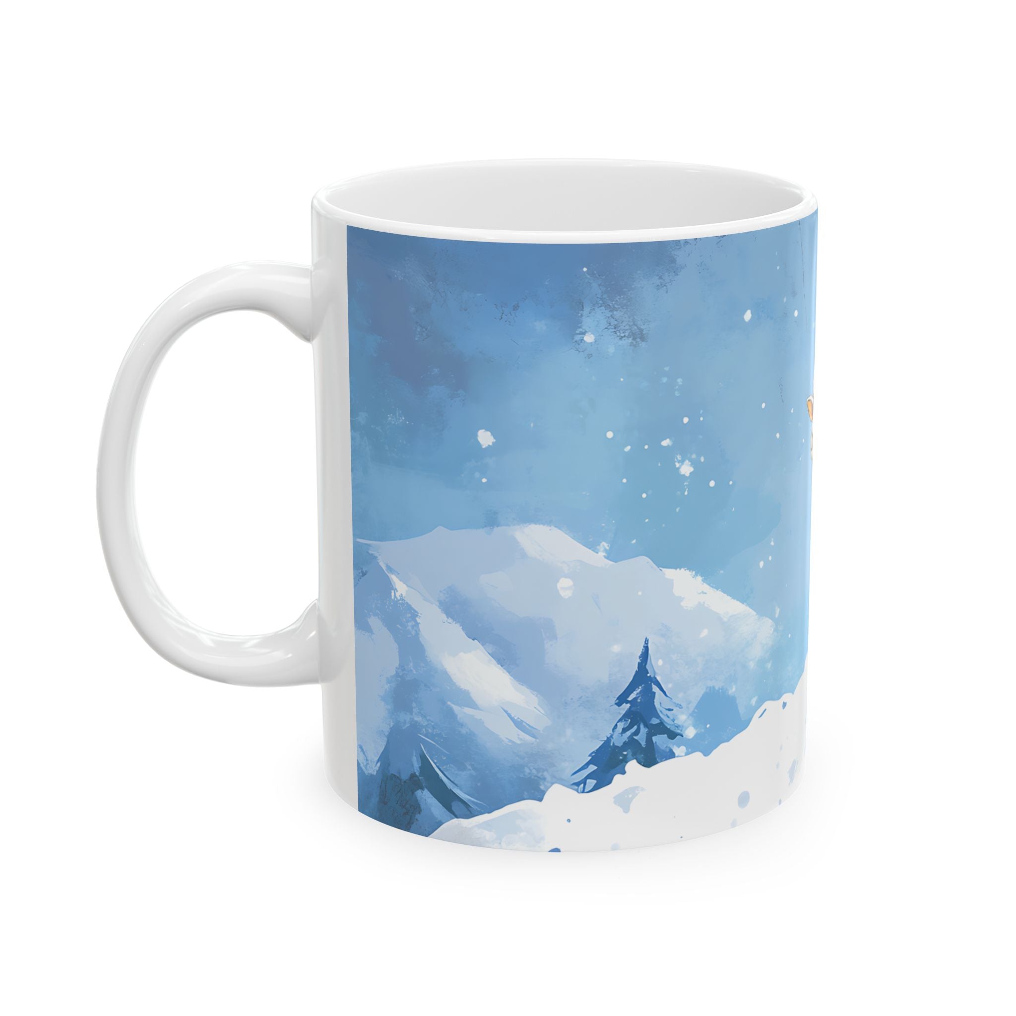 Snowy Goat Christmas Mug