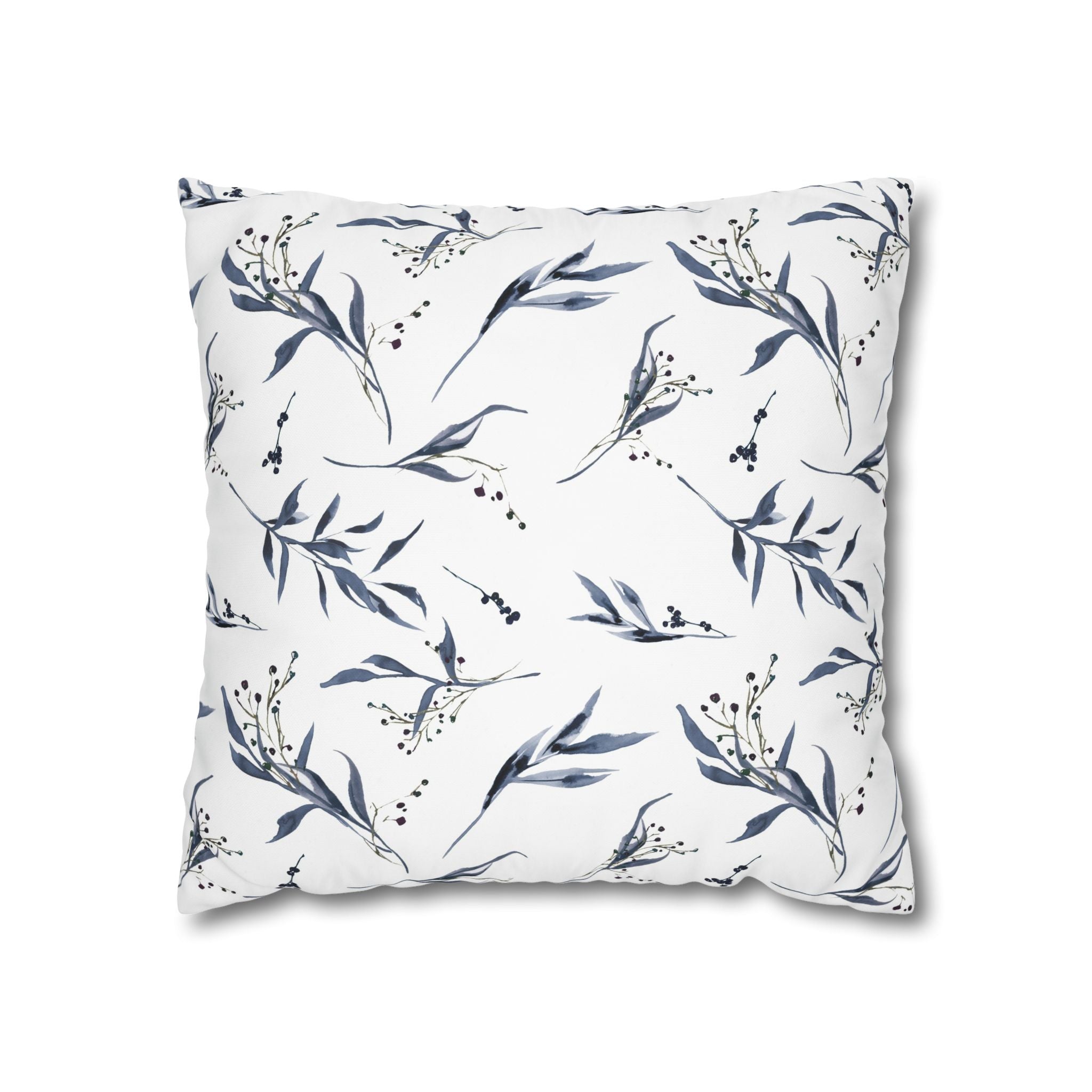 Watercolor Botanical Pillowcase - Blue