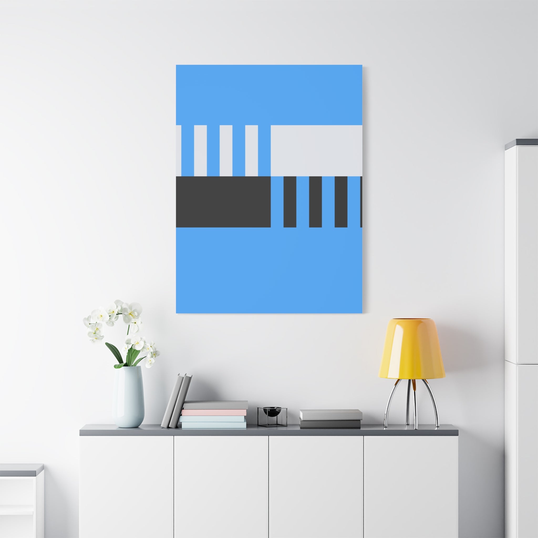 Abstract Geometric Bridge Canvas Art