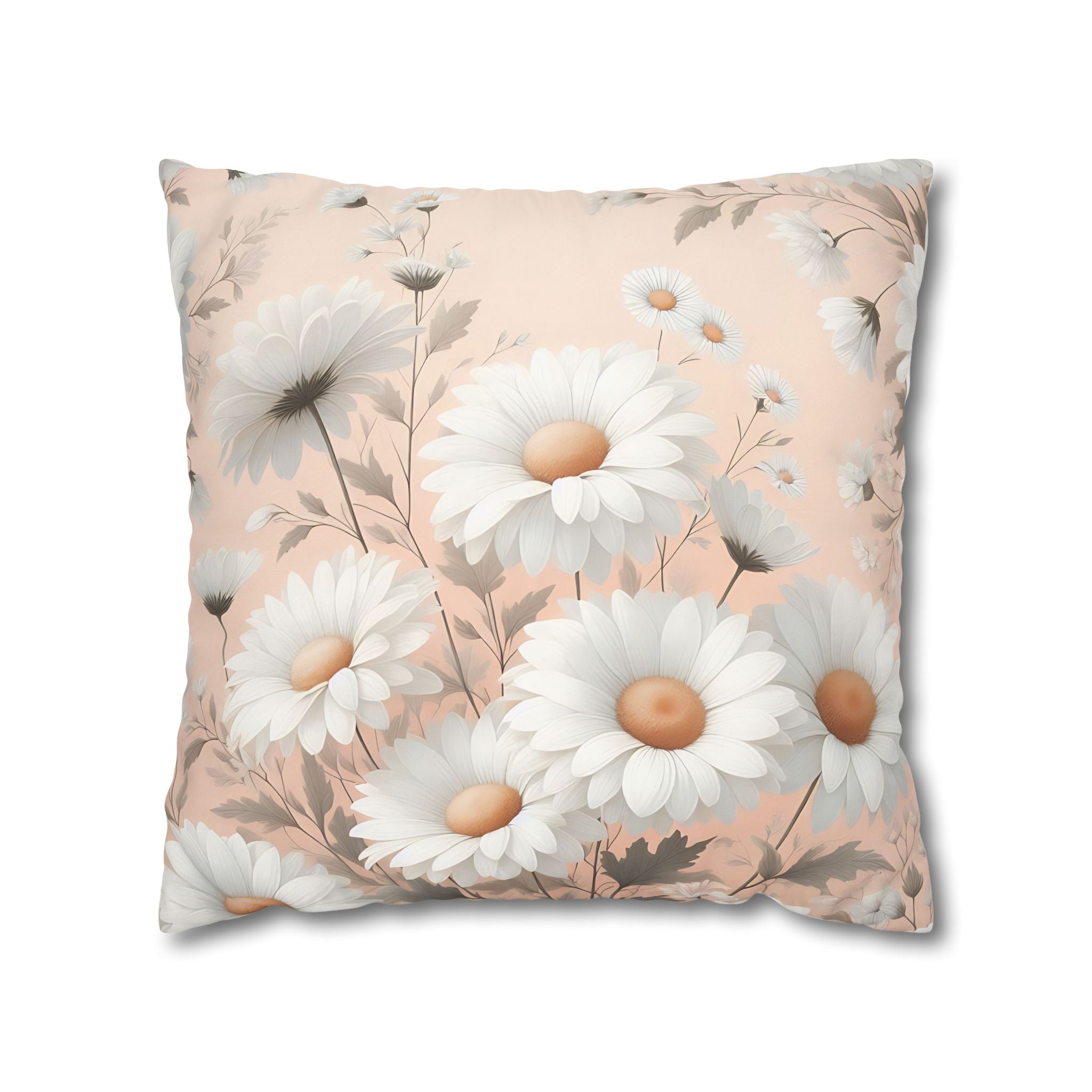 Peach Daisy Pillowcase - Floral Bedding