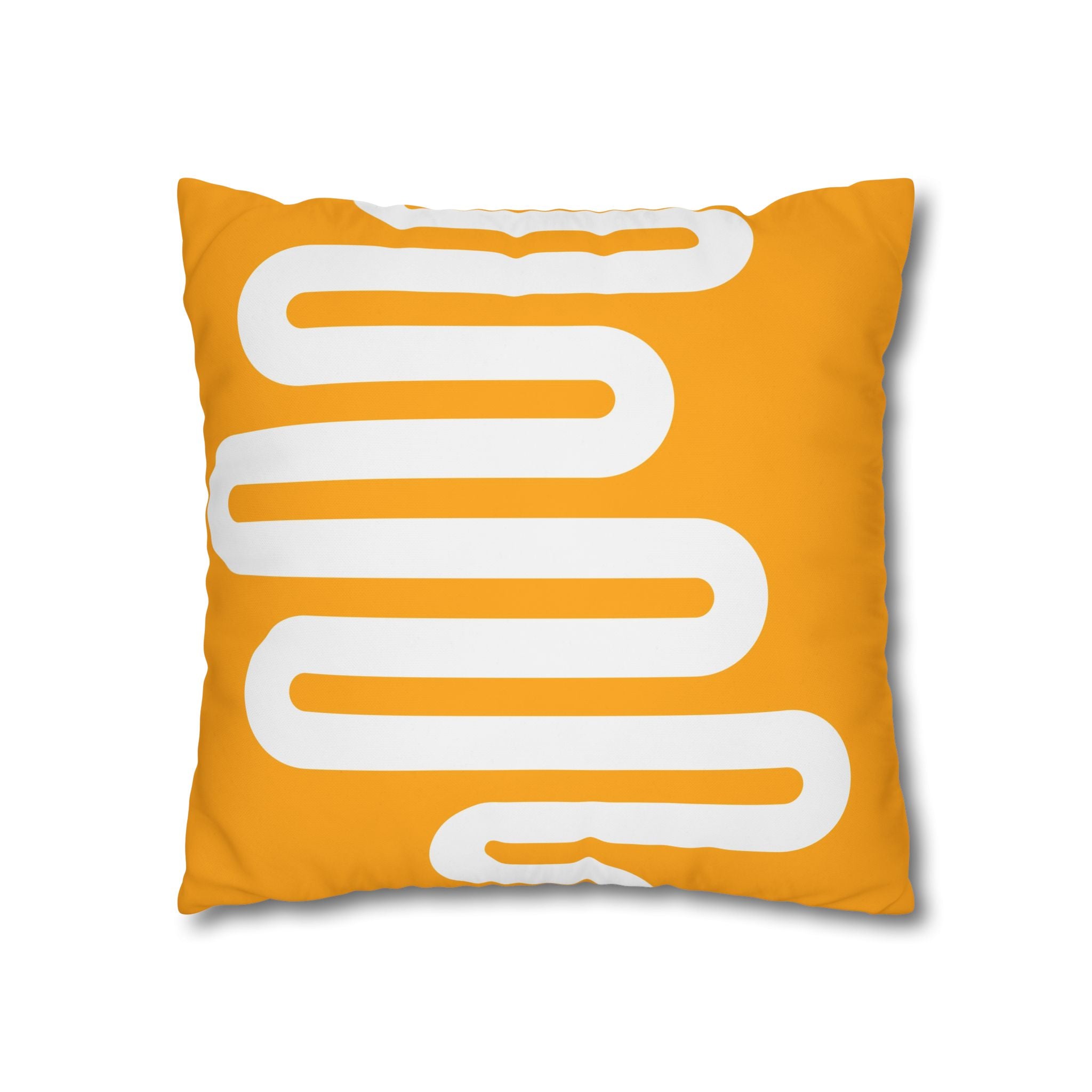 Golden Wave Pillowcase - Abstract Art