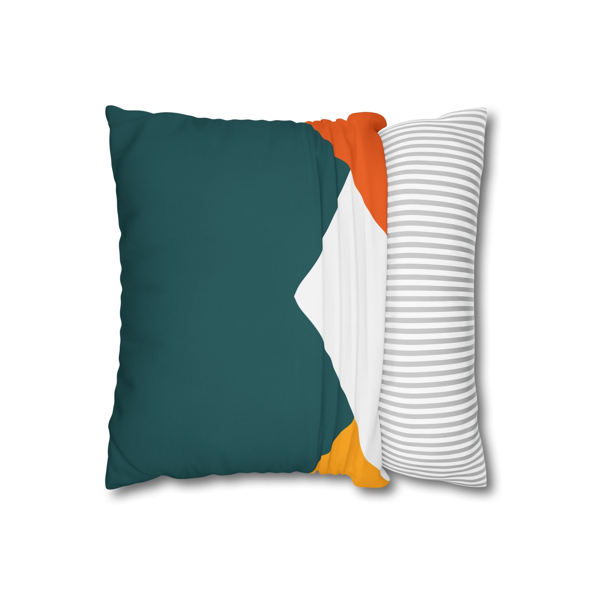 Geometric Teal & Orange Pillowcase