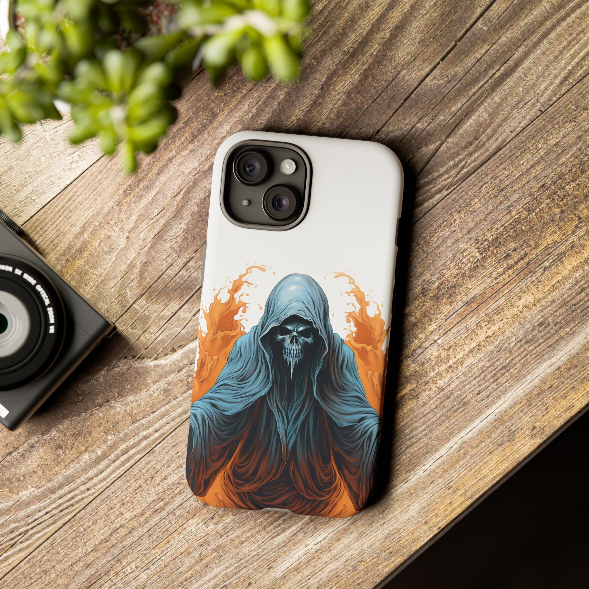 Grim Reaper Hexagon Stone iPhone Case