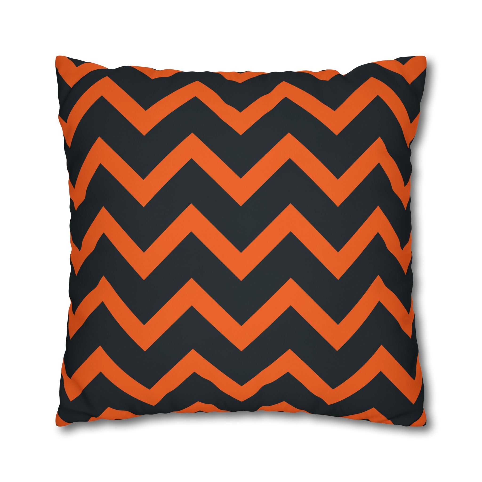 Chevron Stripe Pillowcase - Orange & Teal