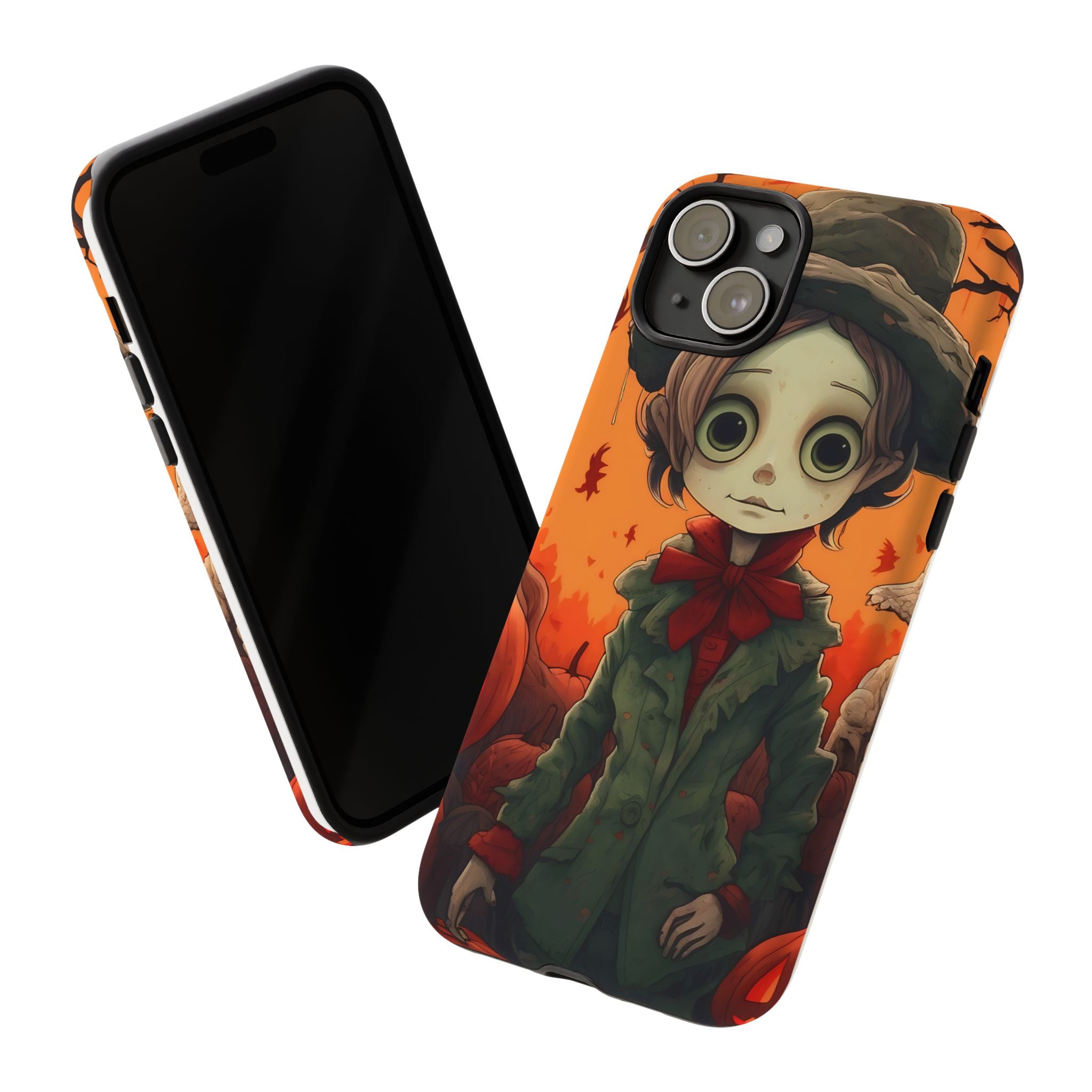 Spooky Autumn Child Hexagon Stone iPhone Case