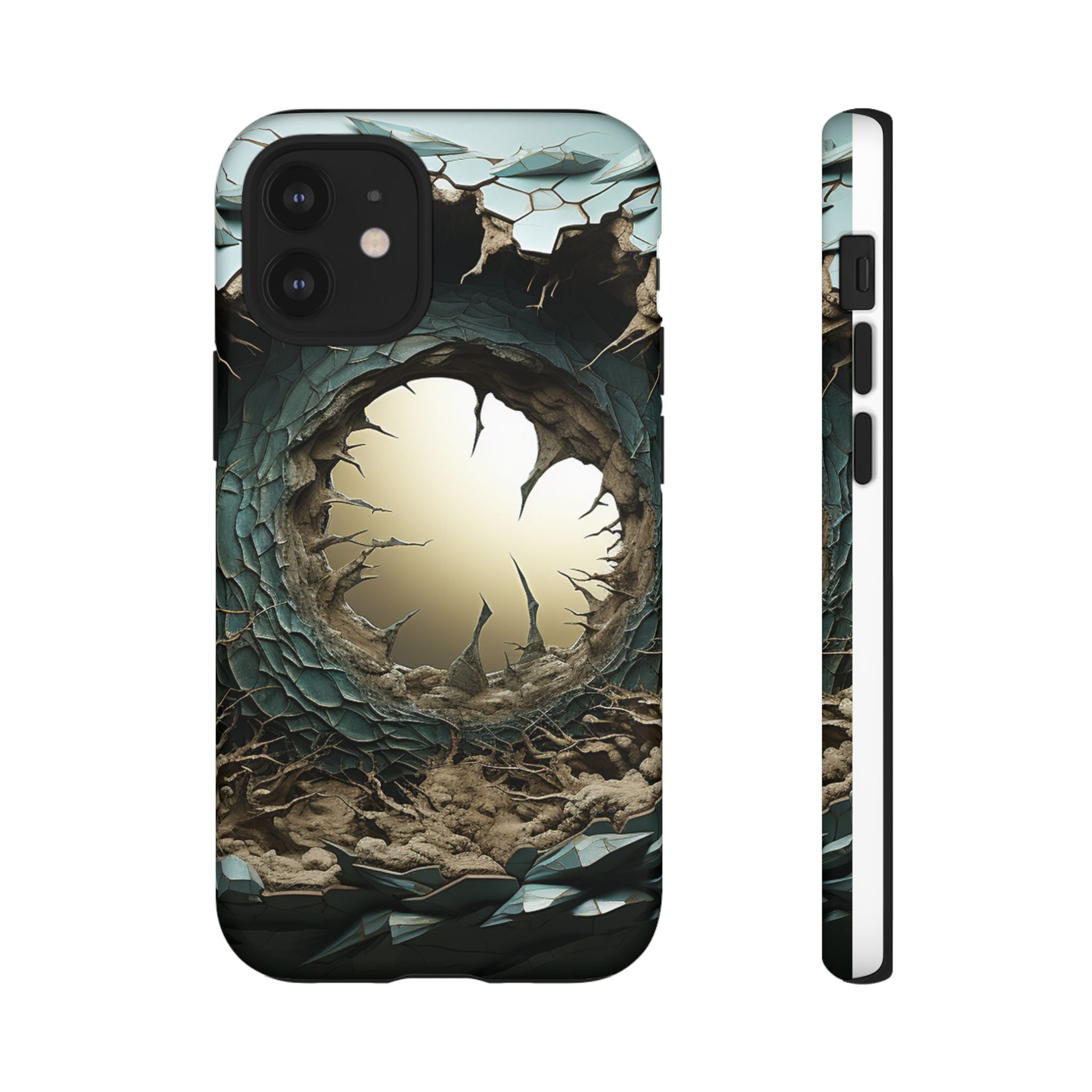 Surreal Alien Landscape Hexagon Stone iPhone Case