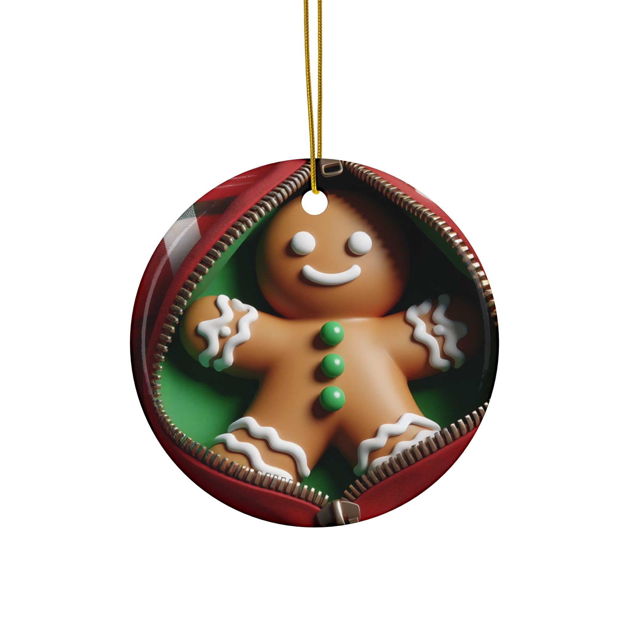 Gingerbread Man Ceramic Ornament