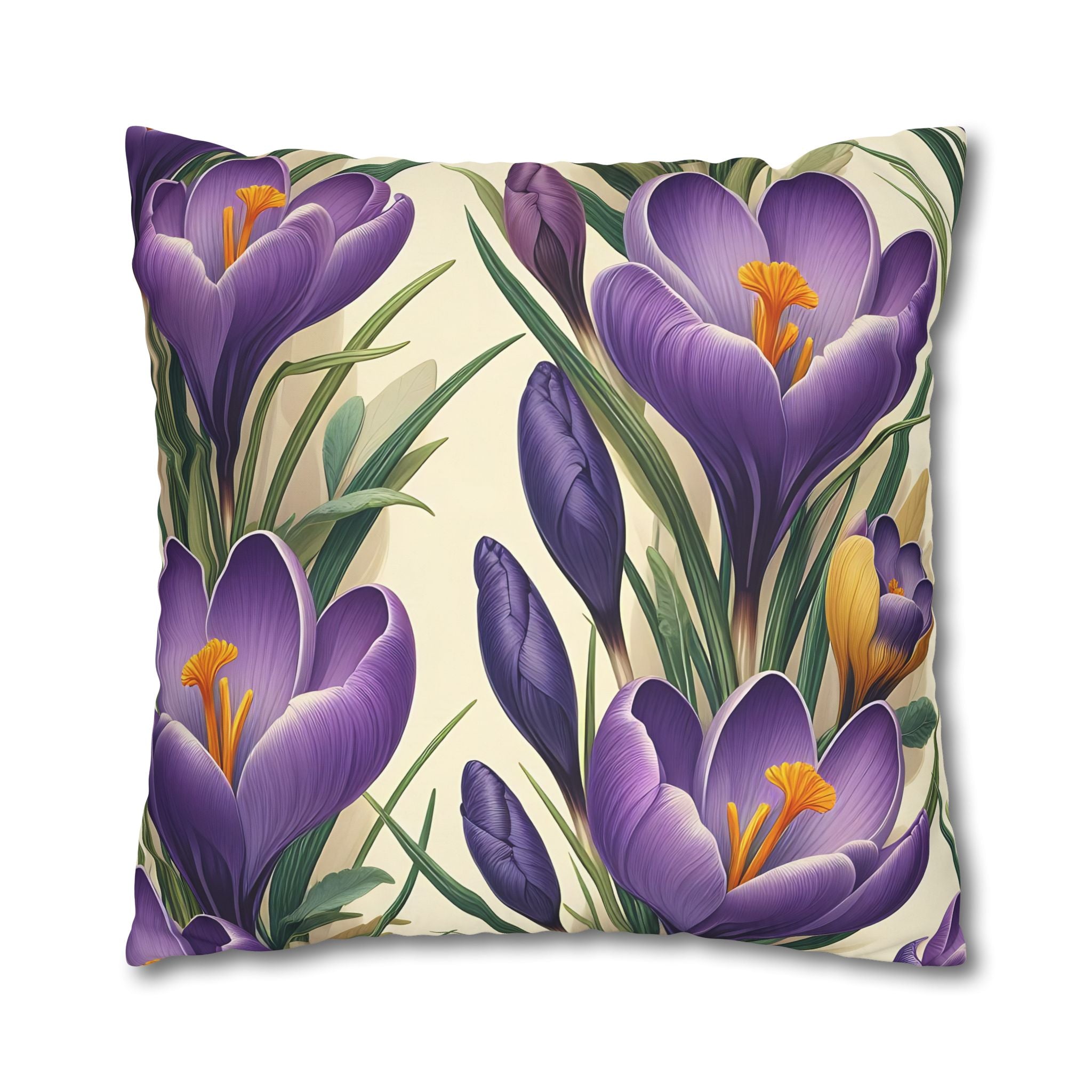 Luxury Crocus Pillowcase - Botanical Art