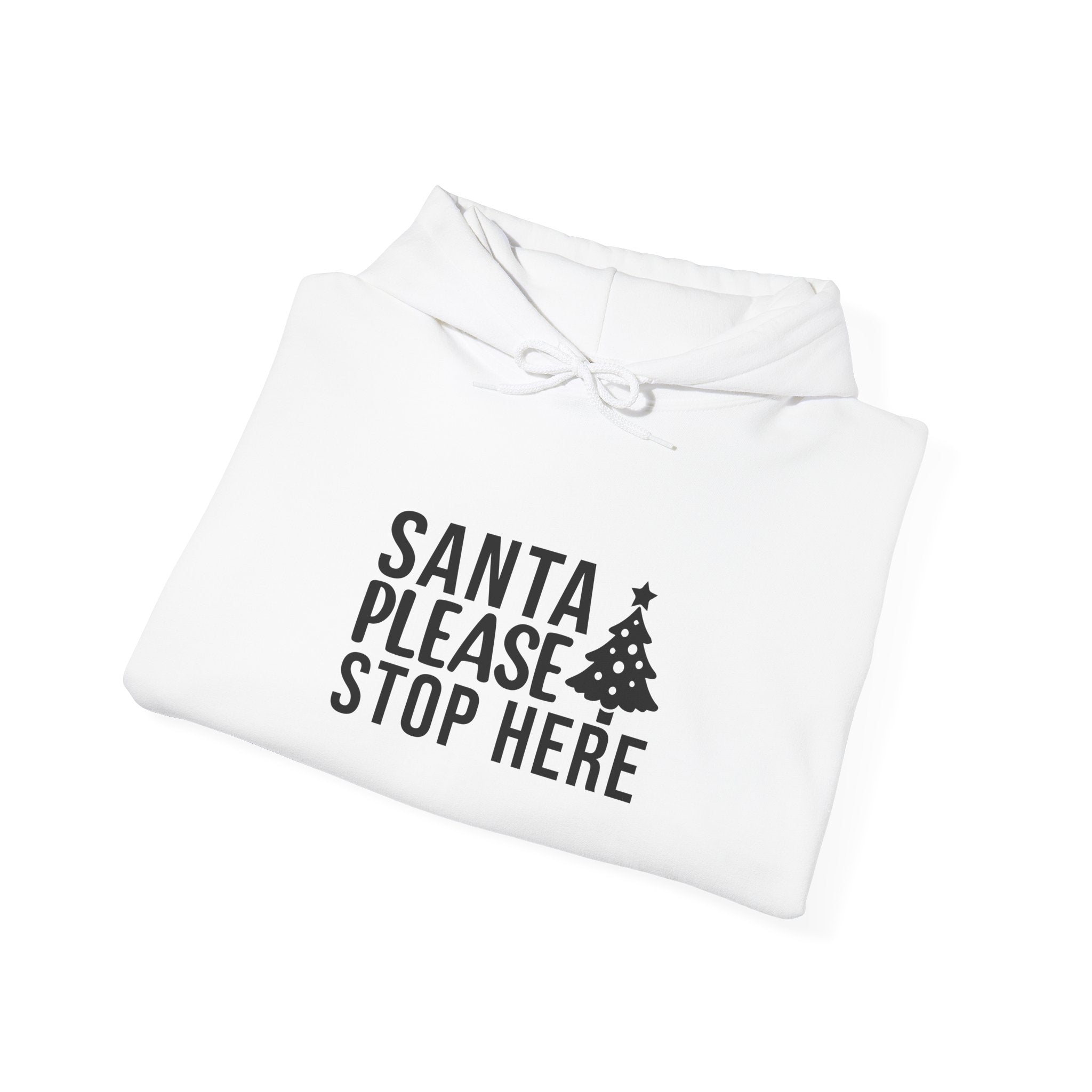 Santa Stop Here Christmas Hoodie