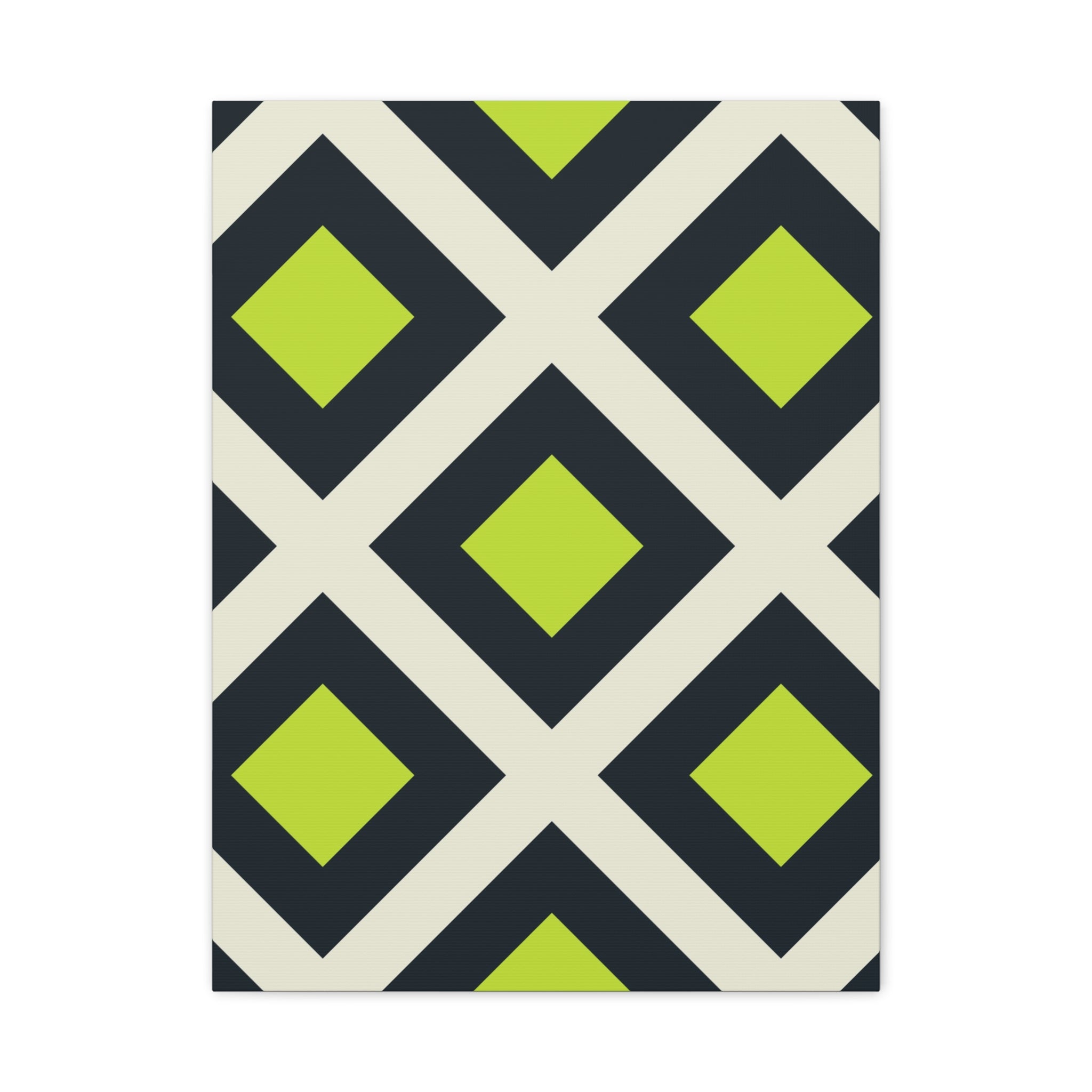 Geometric Teal & Green Canvas Art