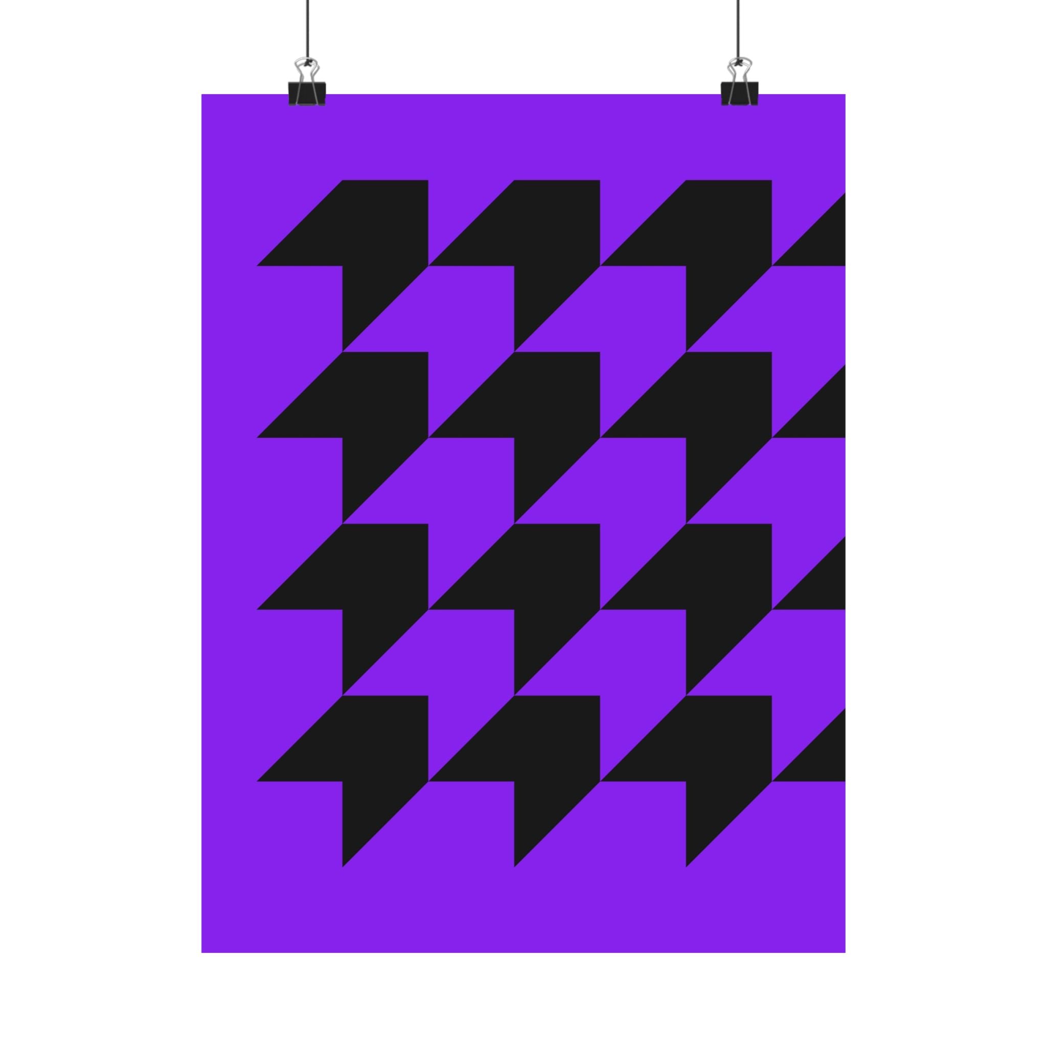 Geometric Purple Arrowhead Poster Art