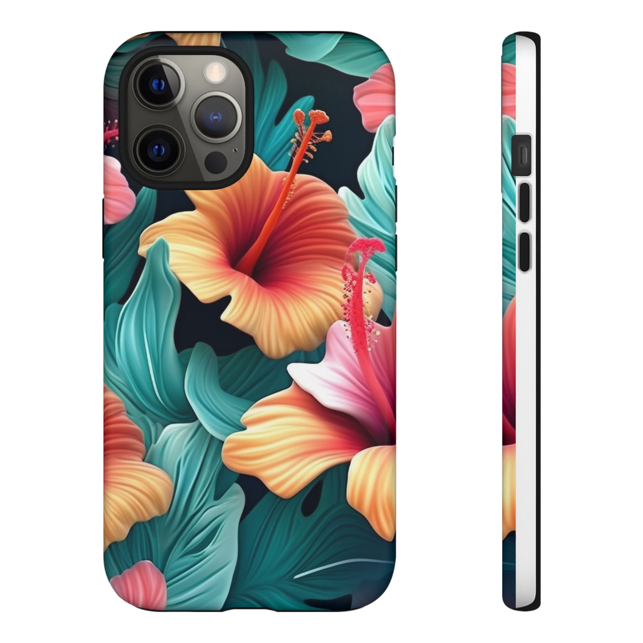 Tropical Hibiscus Hexagon iPhone Case