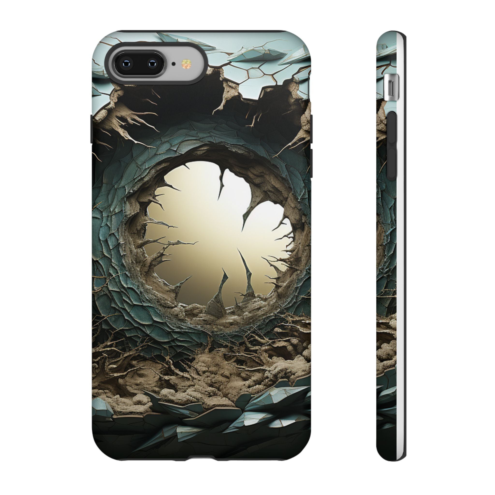 Surreal Alien Landscape Hexagon Stone iPhone Case