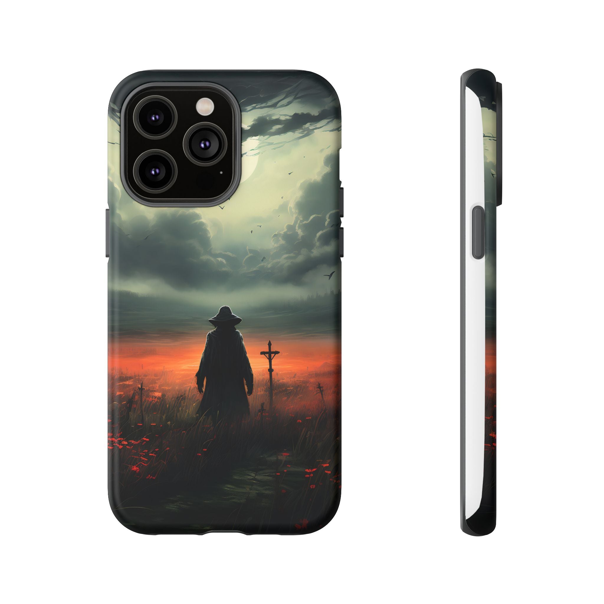 Haunted Field Hexagon Stone iPhone Case