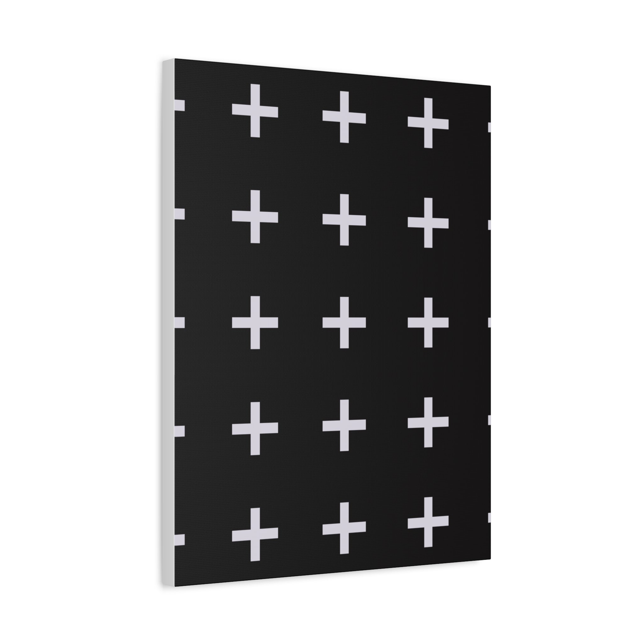 Minimalist Plus Sign Grid Canvas Art