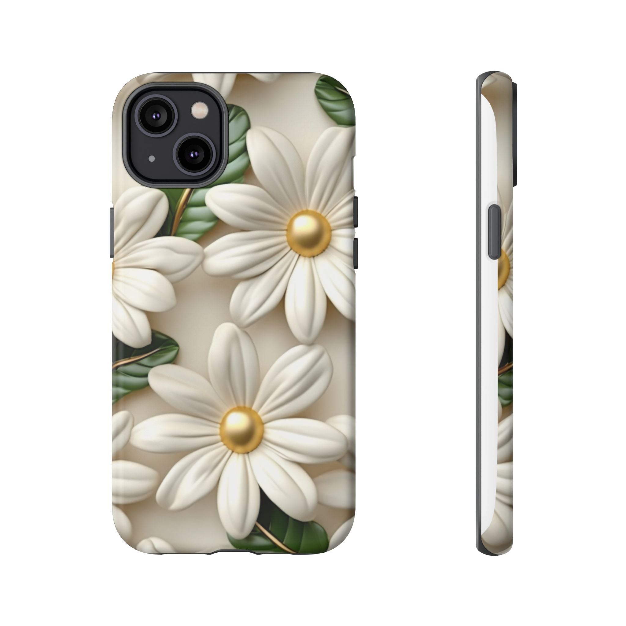 Sculpted Daisy iPhone Case - Hexagon Stone