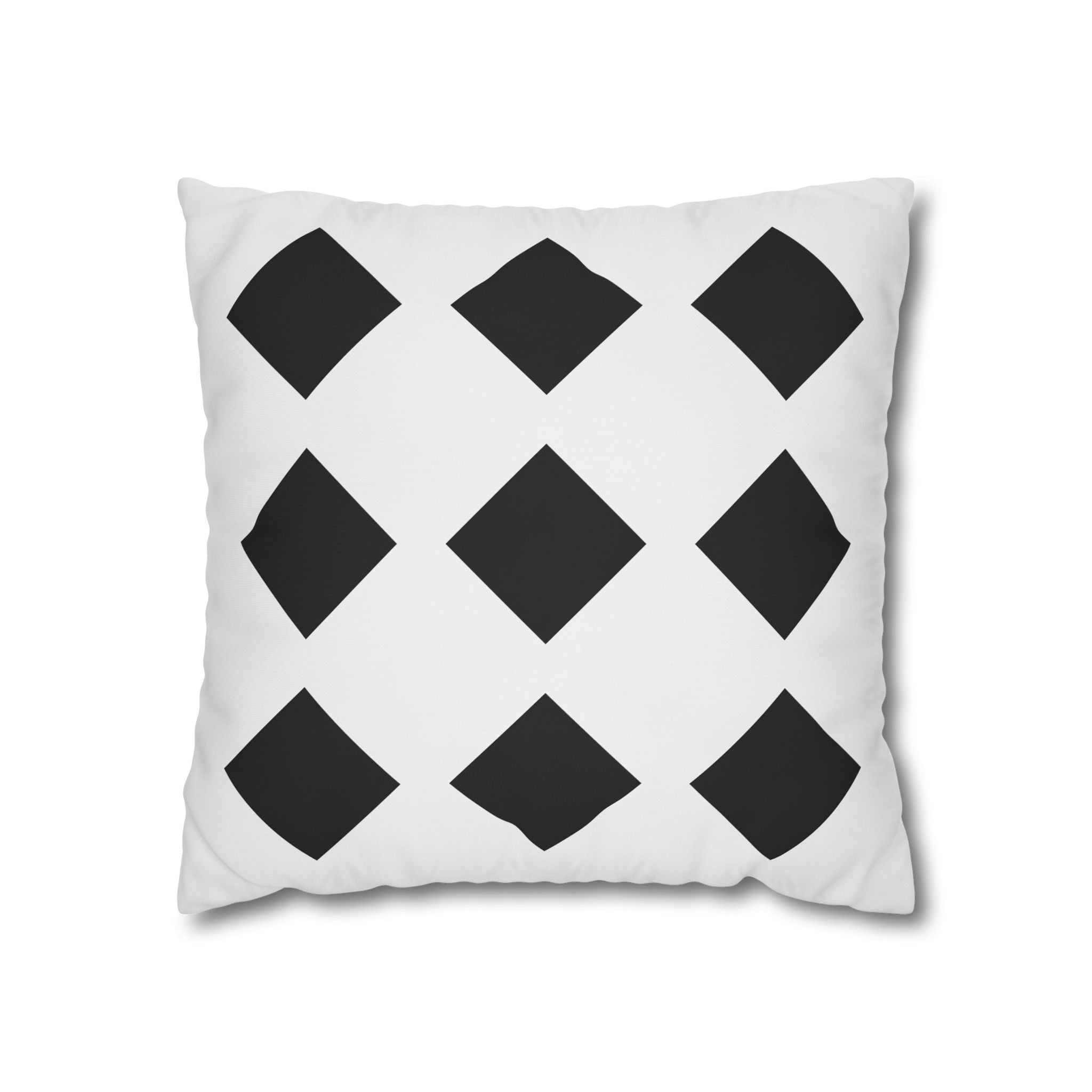 Black Diamond Grid Pillowcase - Geometric Design