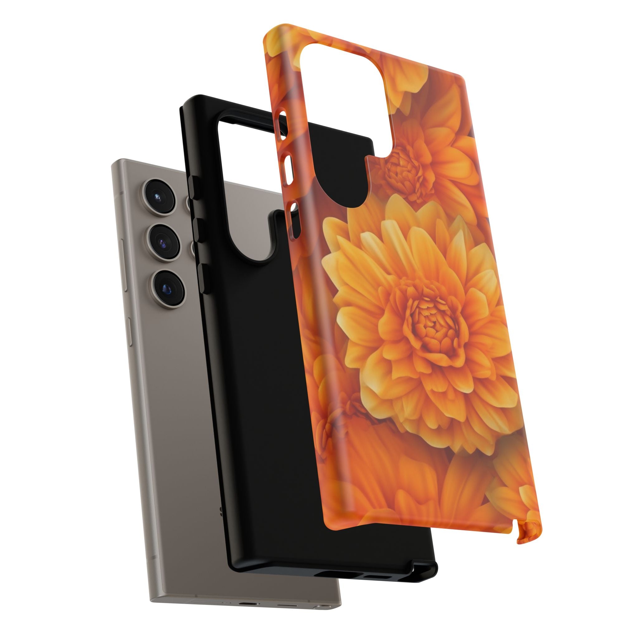 Orange Dahlia Bloom Samsung Case