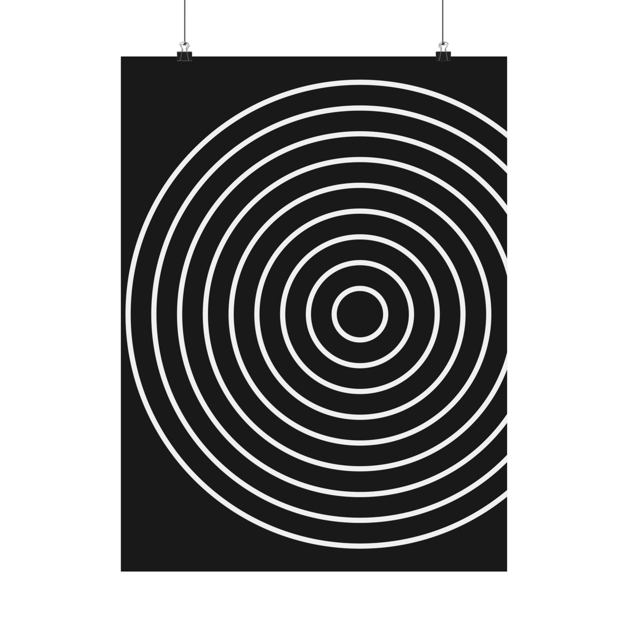 Concentric Circles Abstract Art Poster