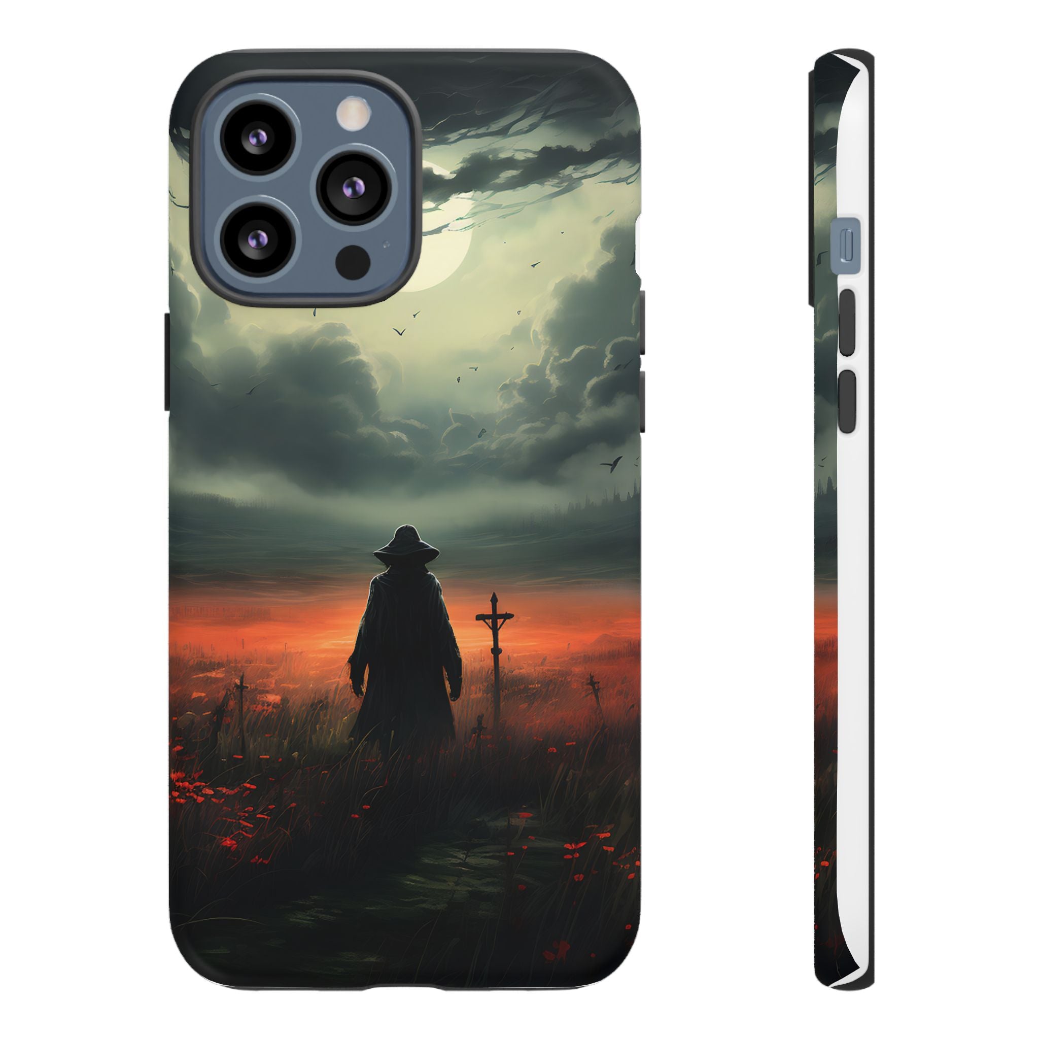 Haunted Field Hexagon Stone iPhone Case