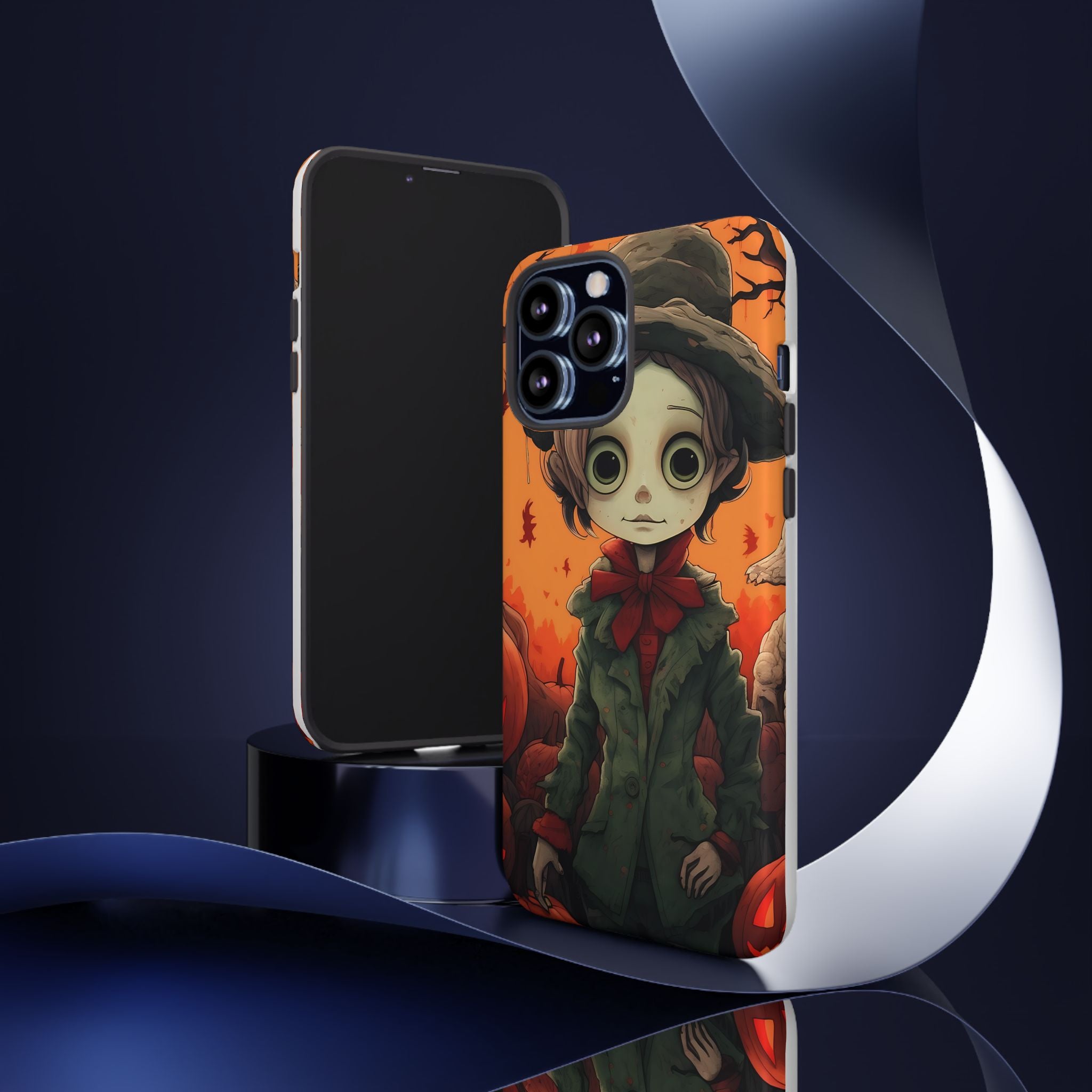 Spooky Autumn Child Hexagon Stone iPhone Case