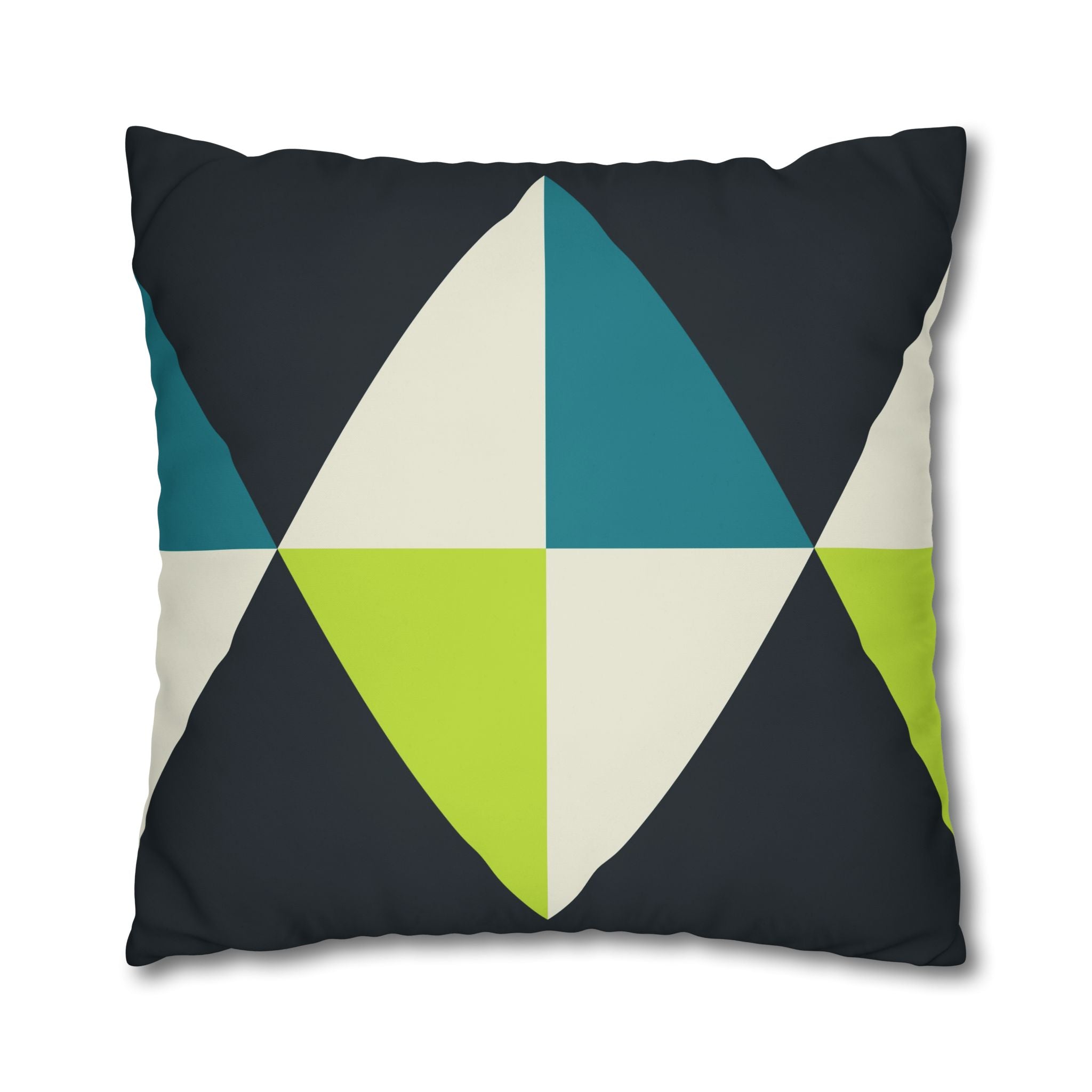 Geometric Teal Diamond Pillowcase