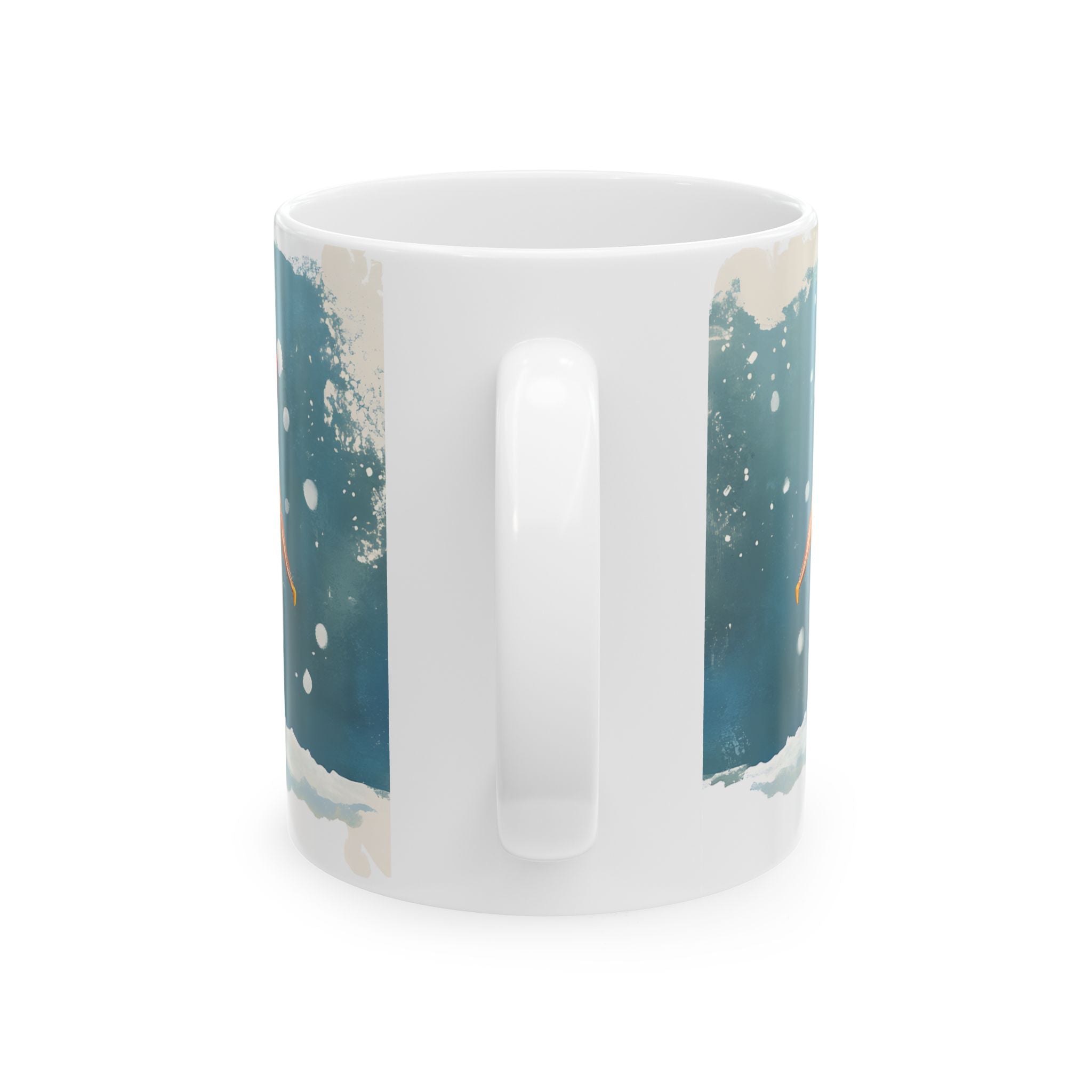 Snowy Pelican Christmas Mugs