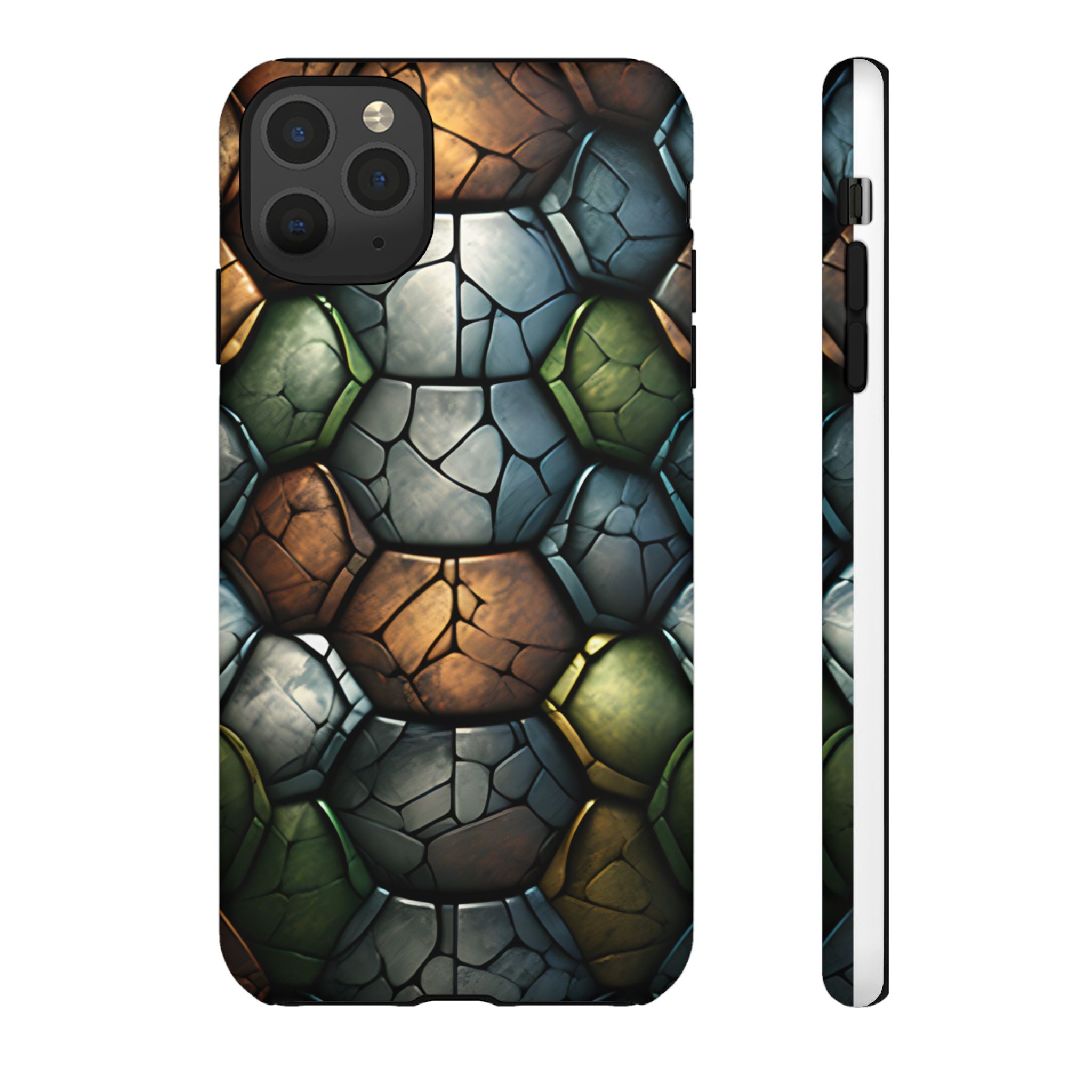 Hexagon Stone iPhone Case - Rugged Texture