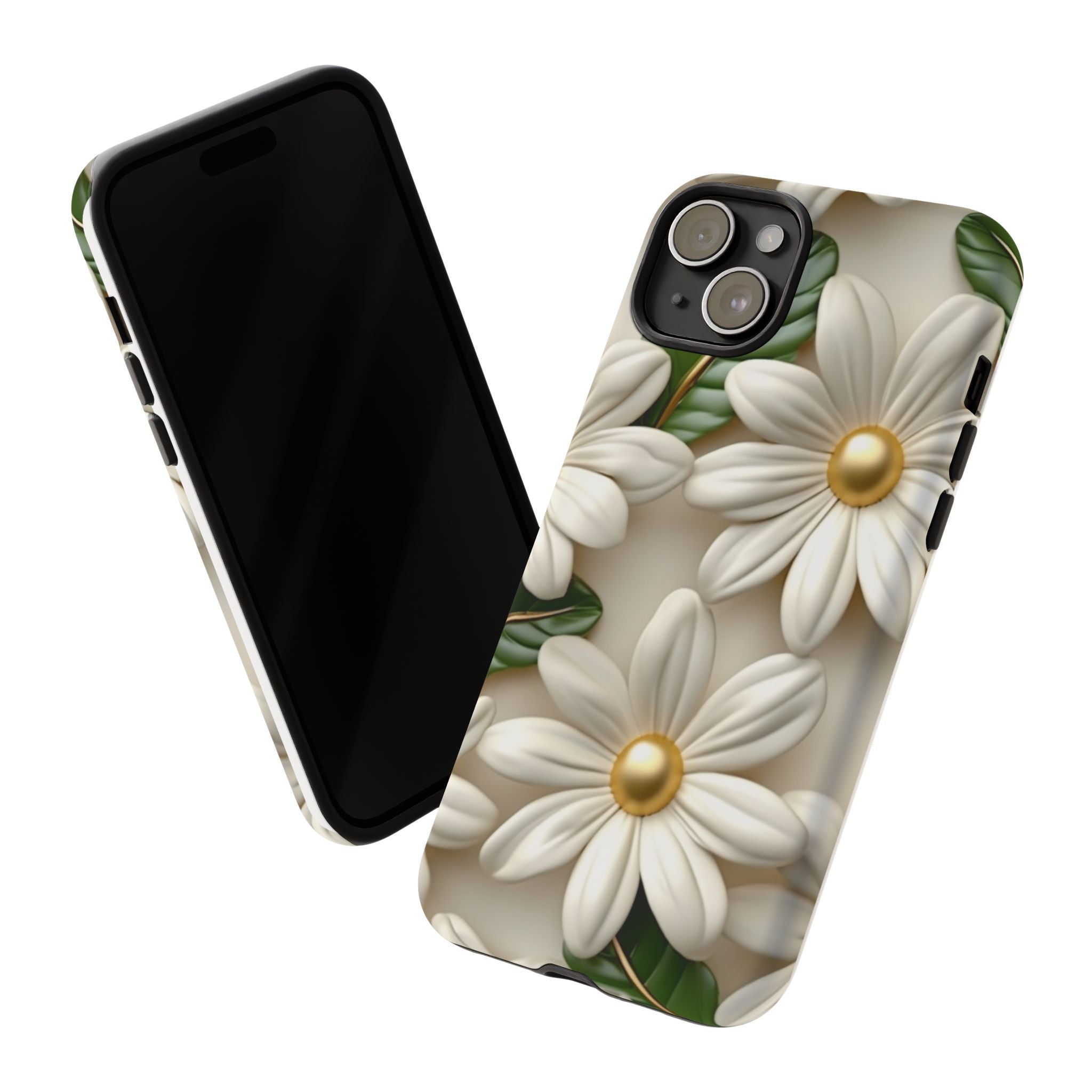 Sculpted Daisy iPhone Case - Hexagon Stone