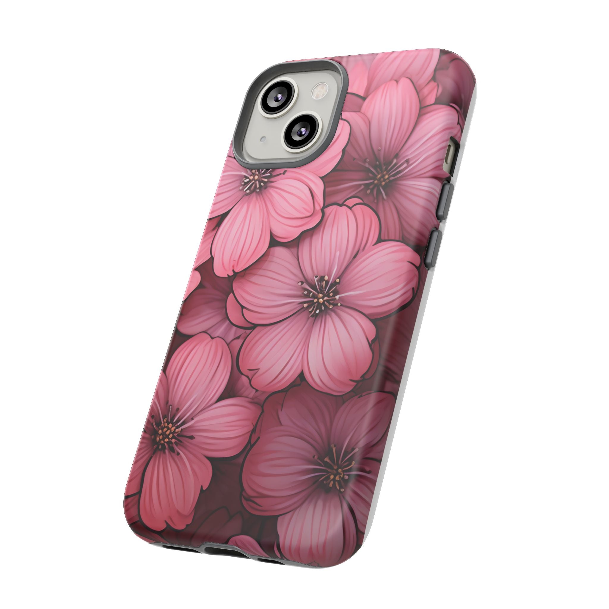 Pink Blossom Hexagon iPhone Case - Rugged