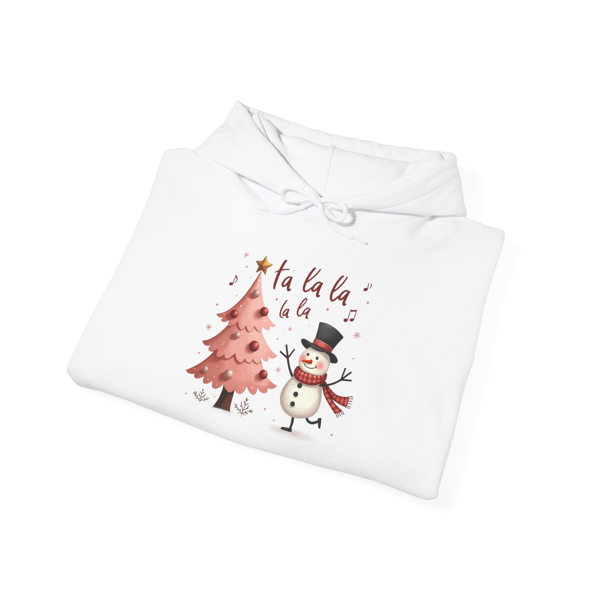 Pink Tree Snowman Christmas Hoodie