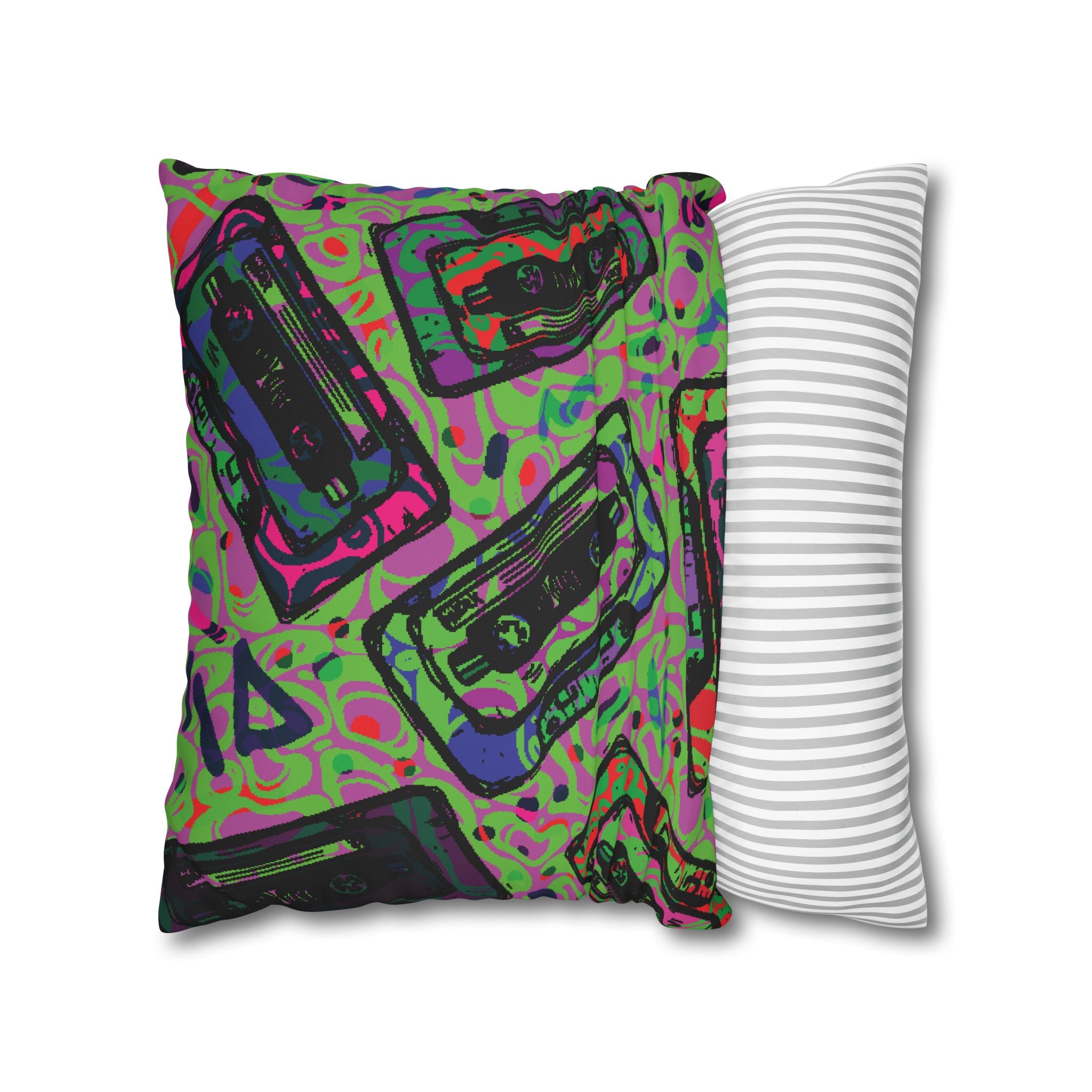 Retro Cassette Tape Pillowcase - 80s Vibe