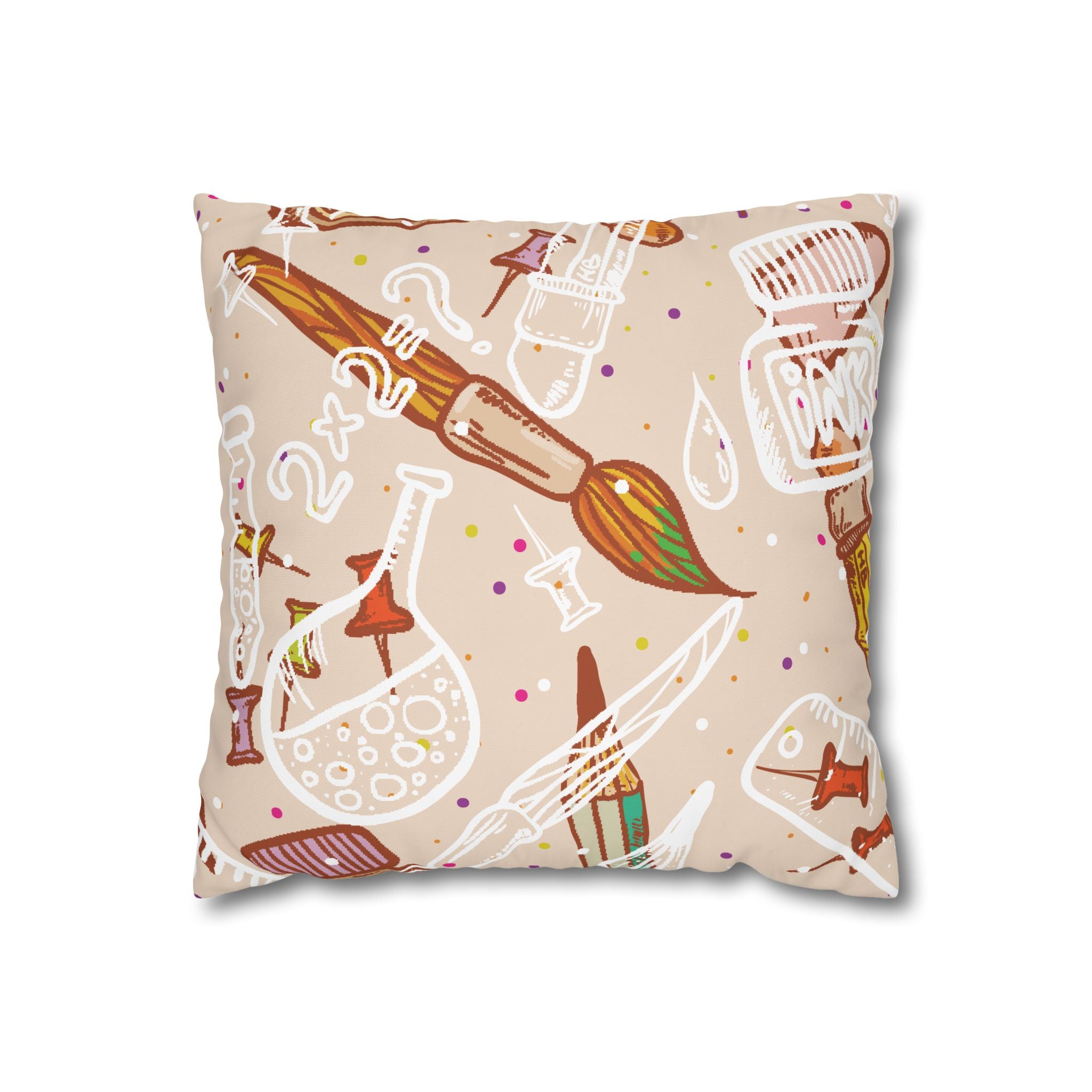 Whimsical School Supplies Pillowcase