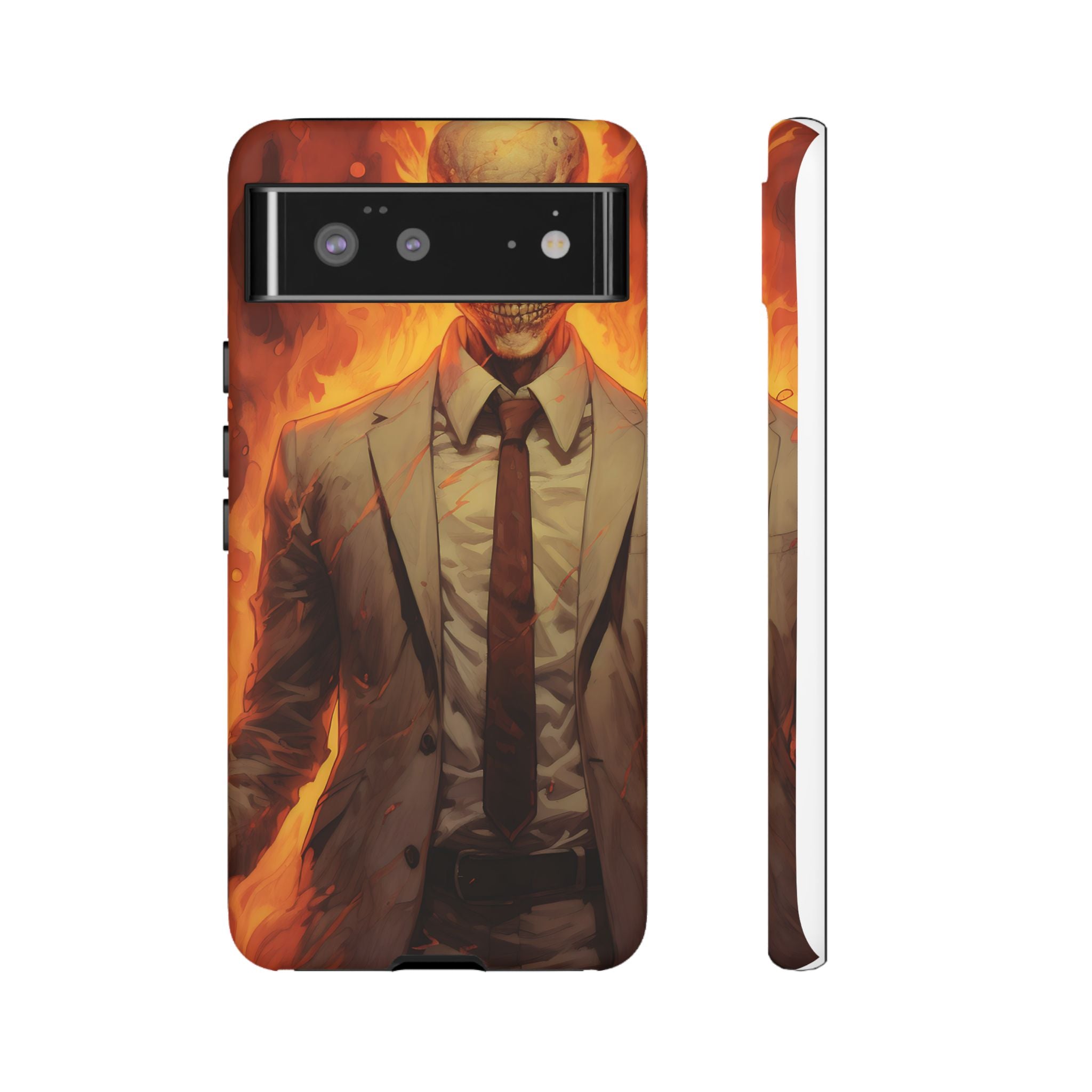 Fiery Skull Man Google Google Pixel Case (All Models)