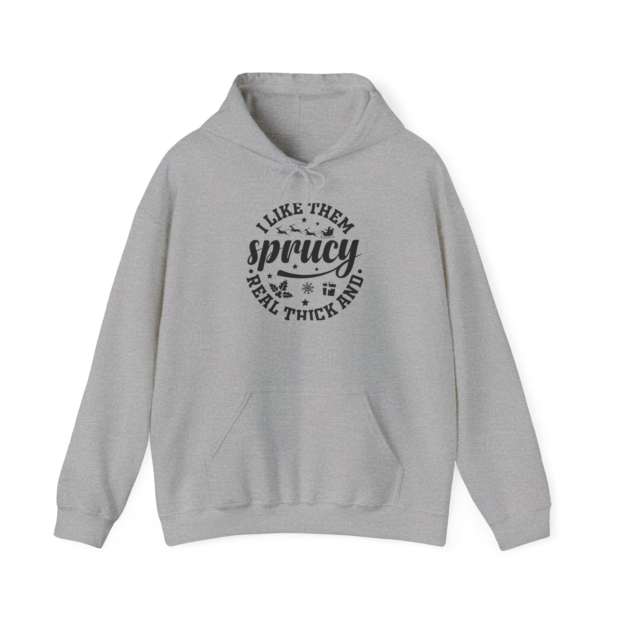 Sprucy Christmas Hoodie: Real Thick & Festive