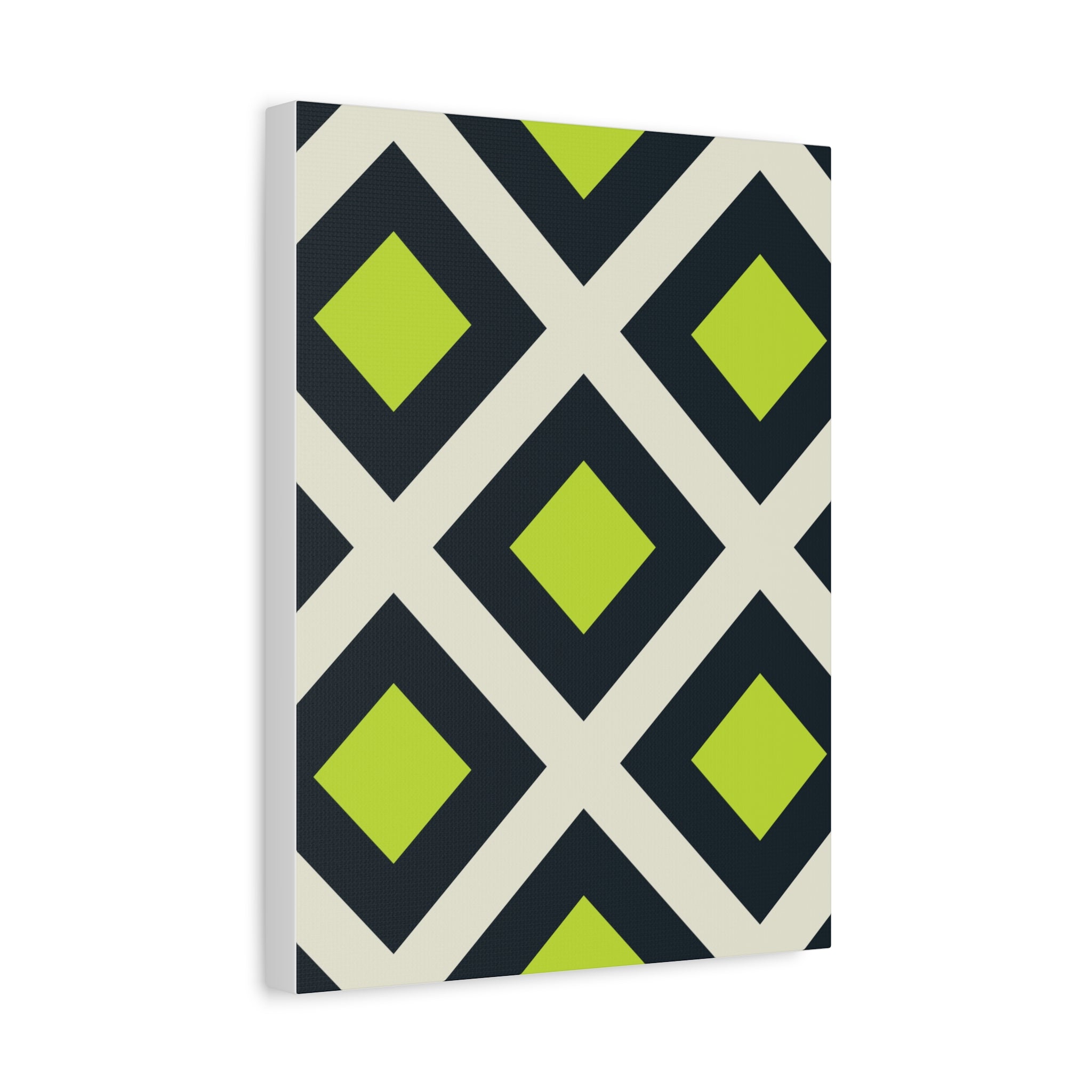 Geometric Teal & Green Canvas Art