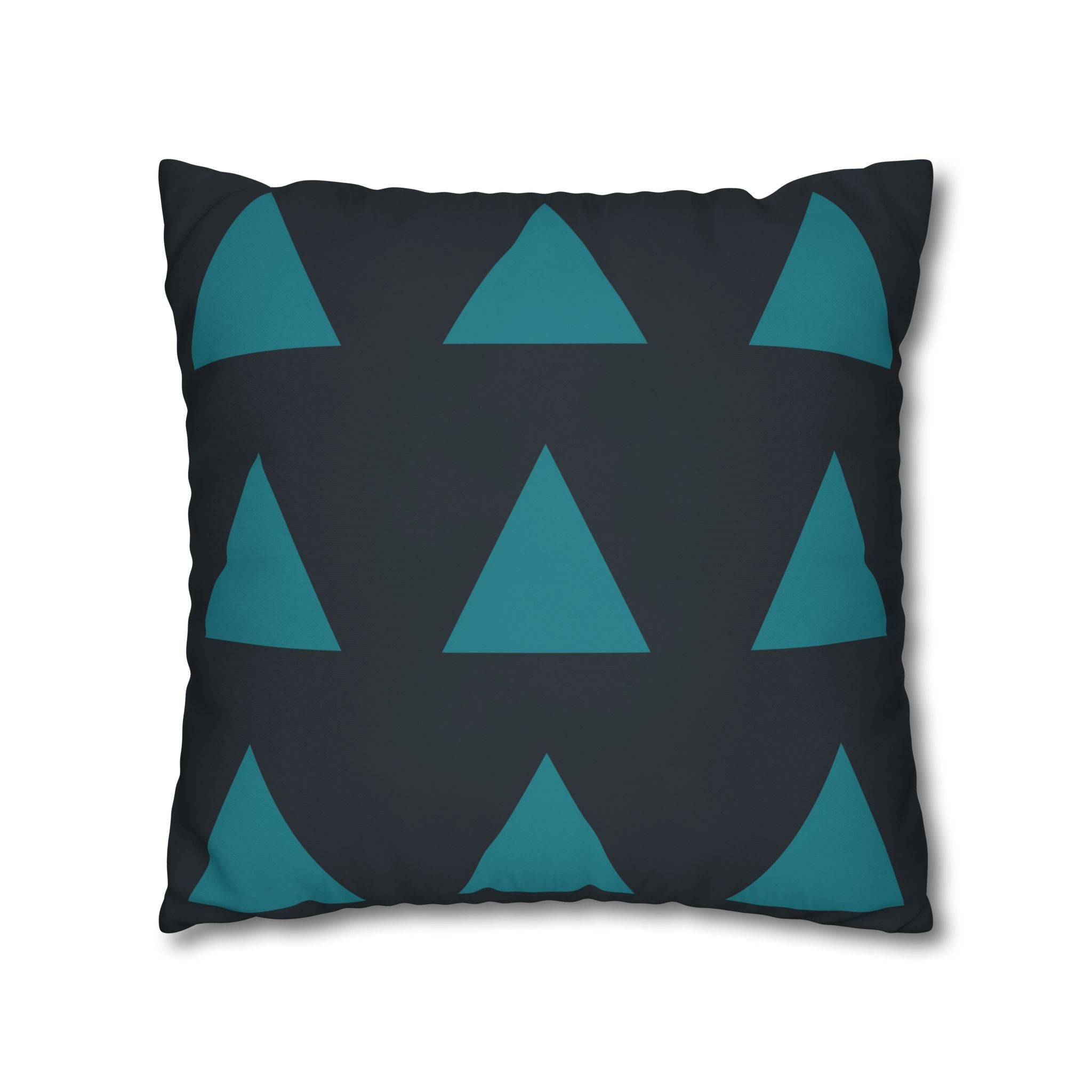 Teal Triangle Geometric Pillowcase