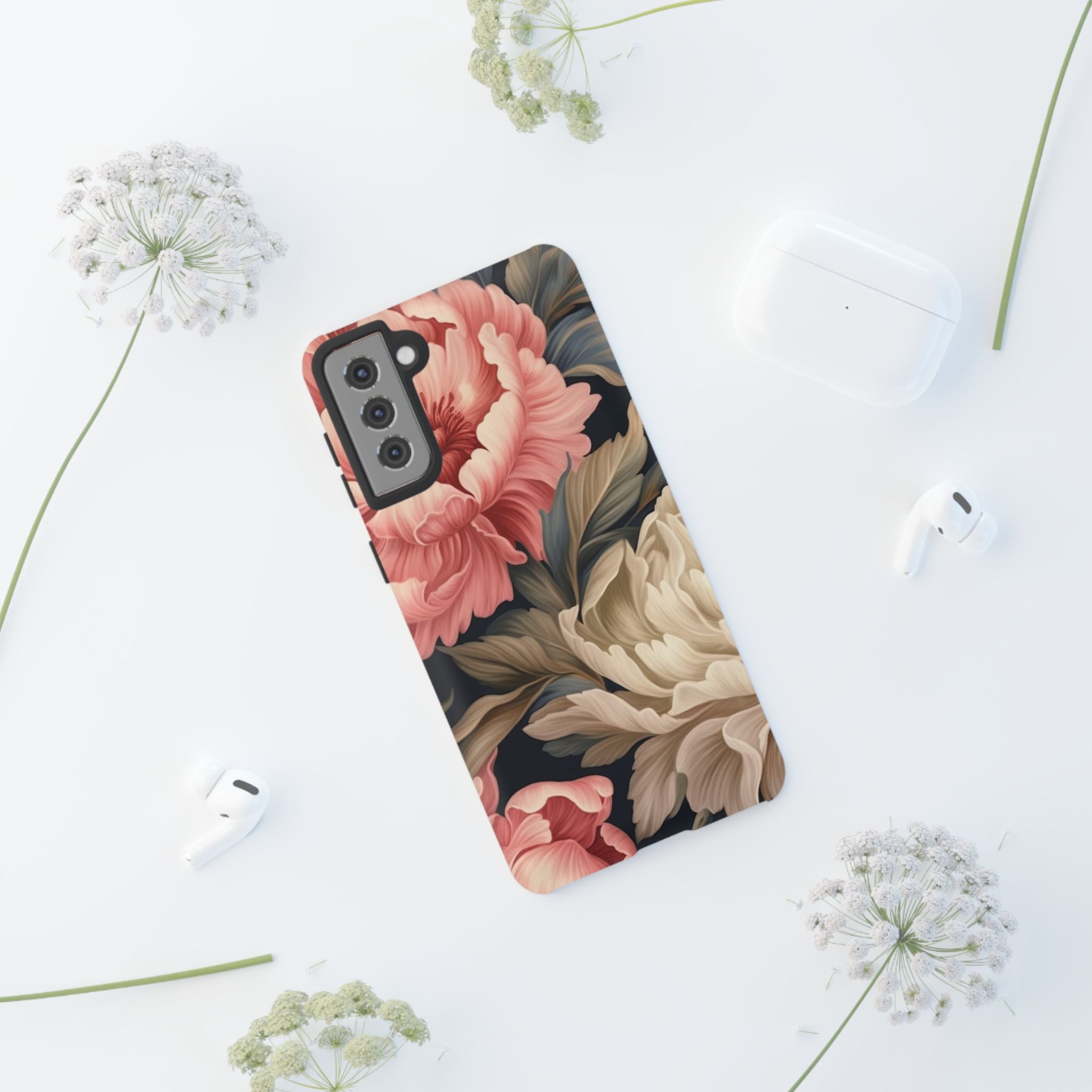 Blush Peony Floral Samsung Phone Case