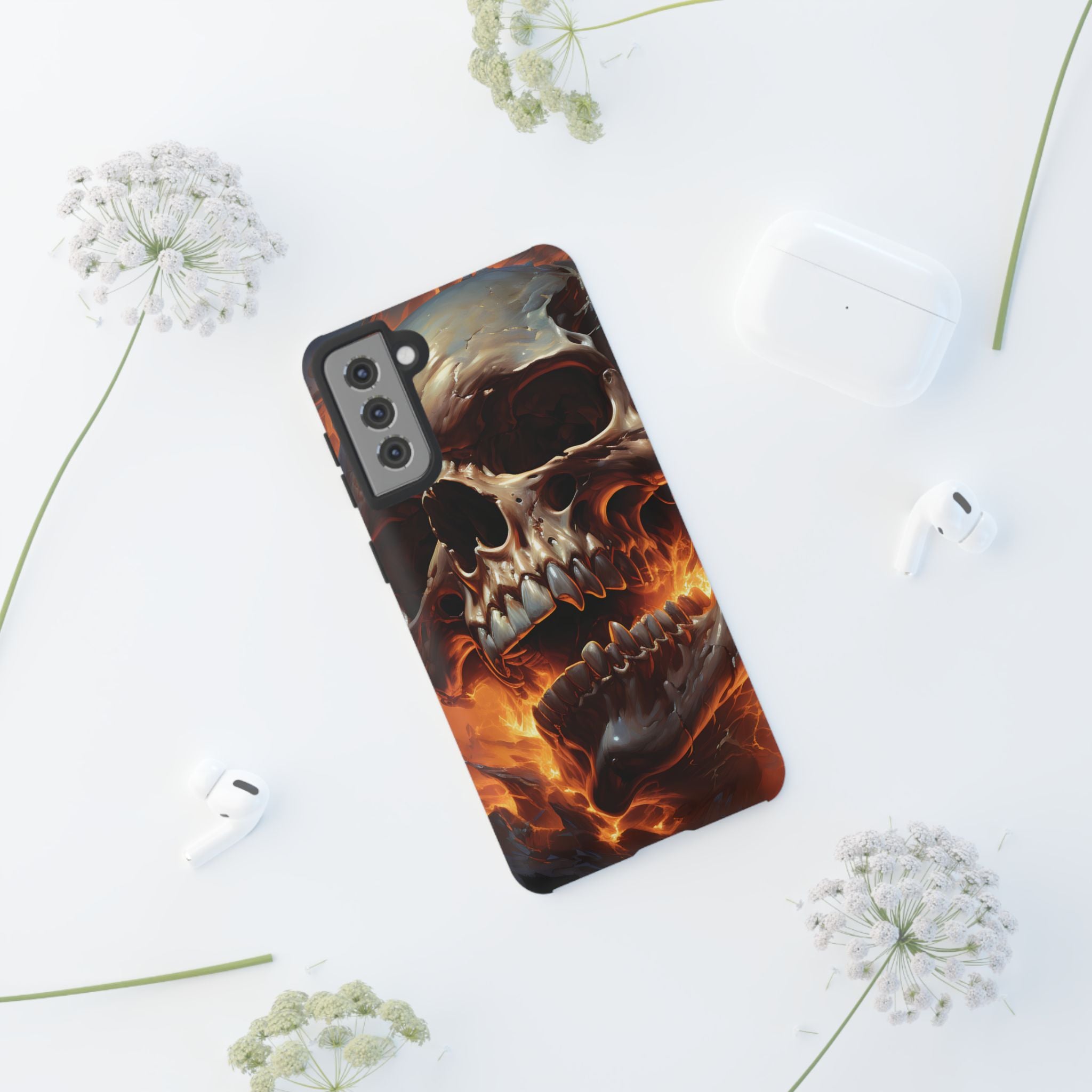 Fiery Skull Samsung Phone Case