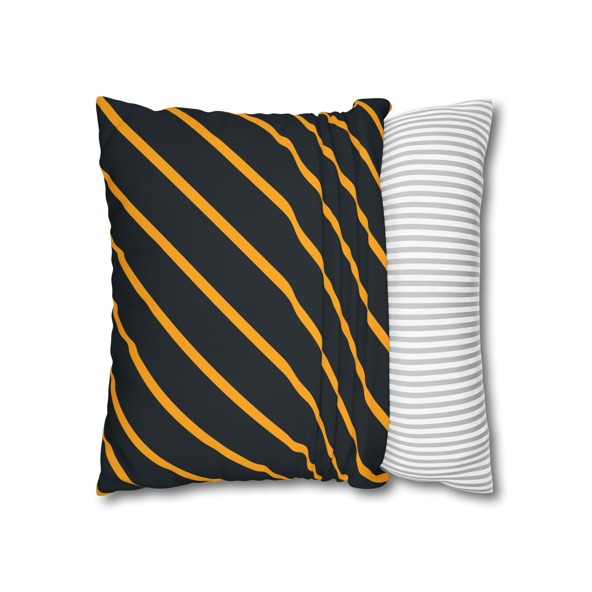 Bold Orange Diagonal Stripe Pillowcase